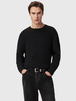 AllSaints Jakob Crew Neck Jumper, Black, Black