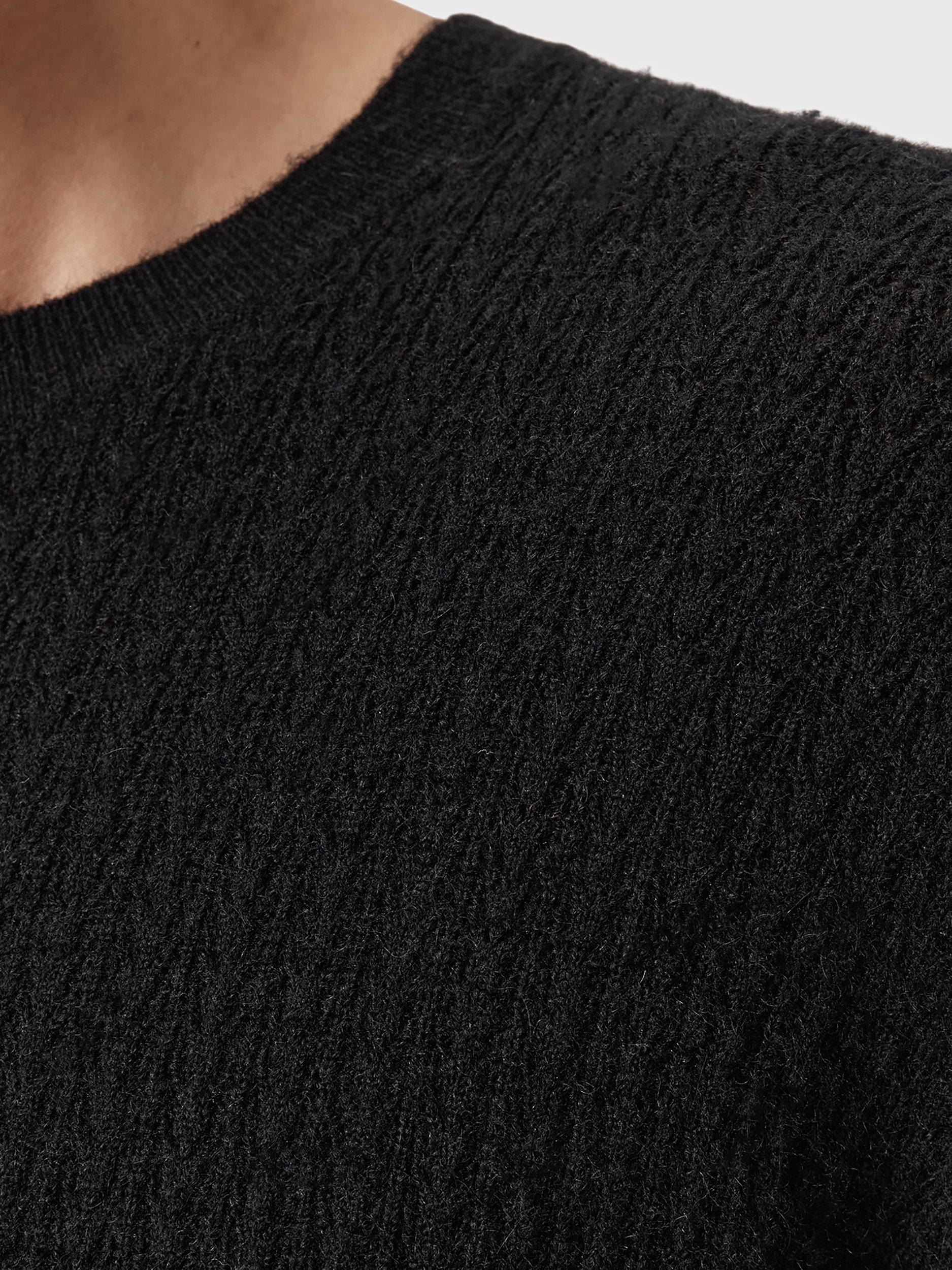 Product image 5 of 8, which shows AllSaints Jakob Crew Neck Jumper, Black, M