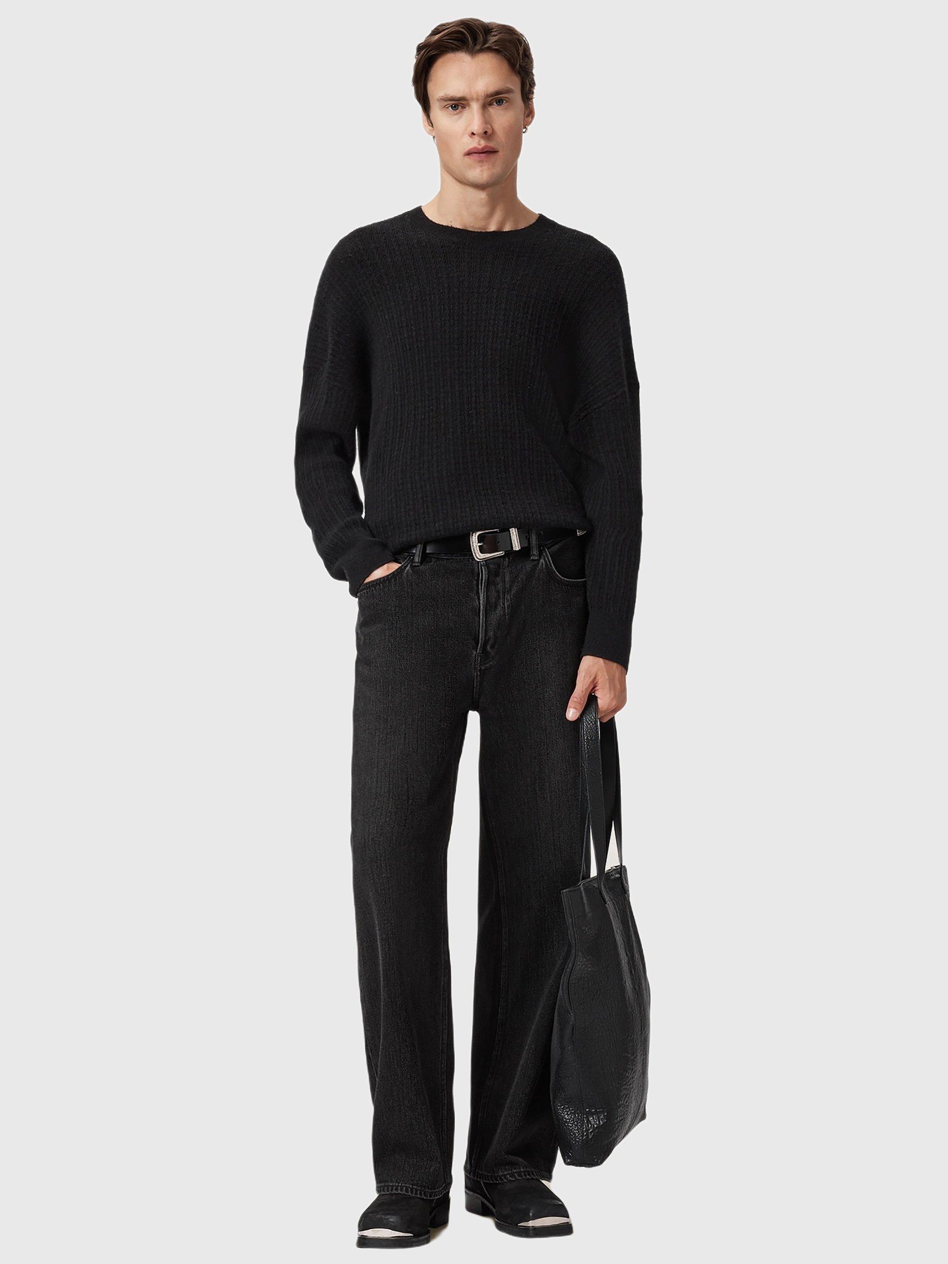 Product image 7 of 8, which shows AllSaints Jakob Crew Neck Jumper, Black, M
