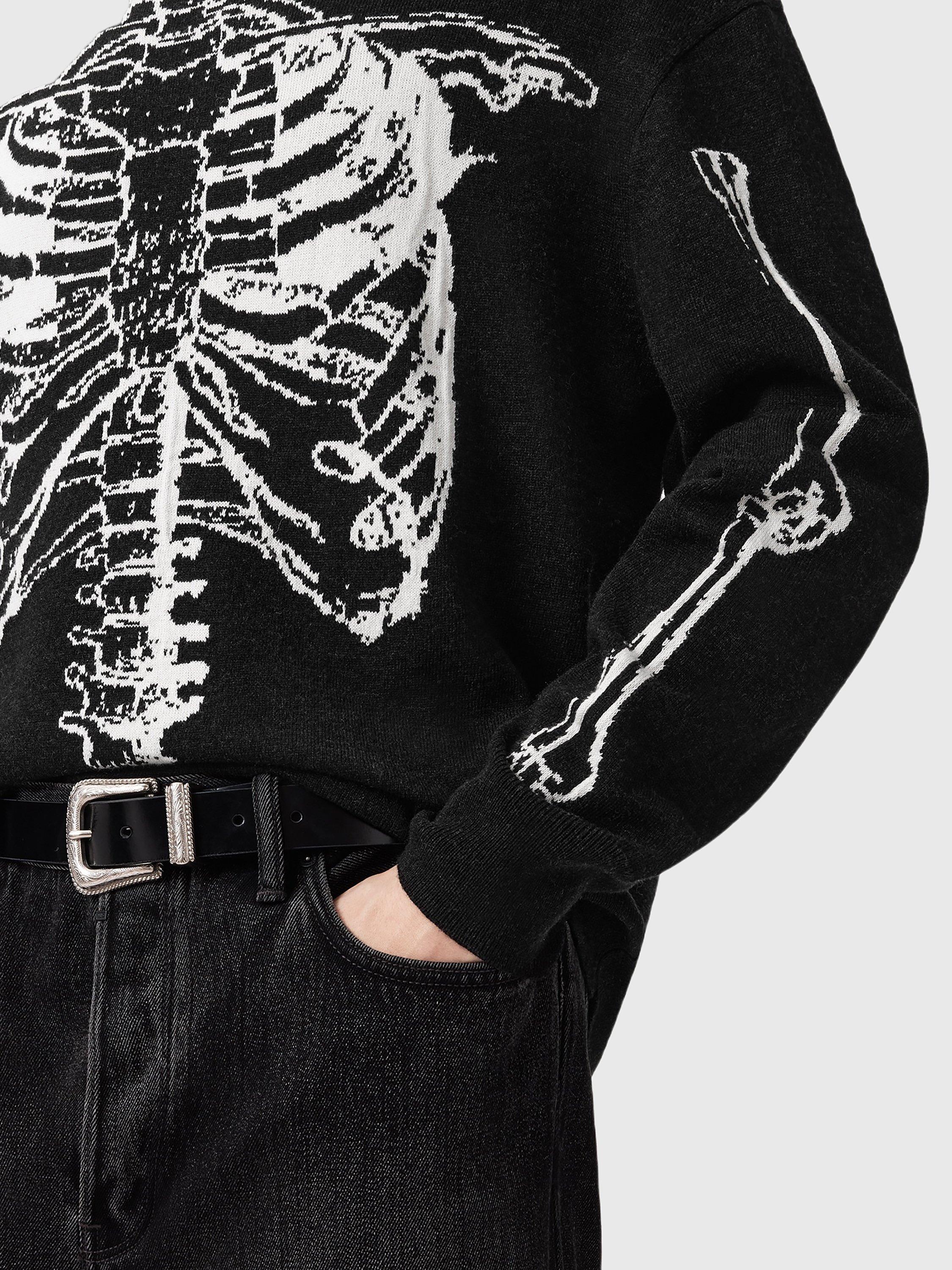 Product image 7 of 8, which shows AllSaints Skelli Wool Blend Jumper, Black, XL