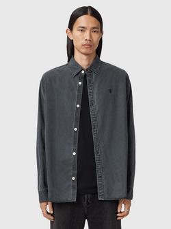 AllSaints Bodhi Logo Overshirt, Blainn Black