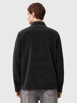 AllSaints Hawker Cotton Blend Shirt - view 2, Faded Black