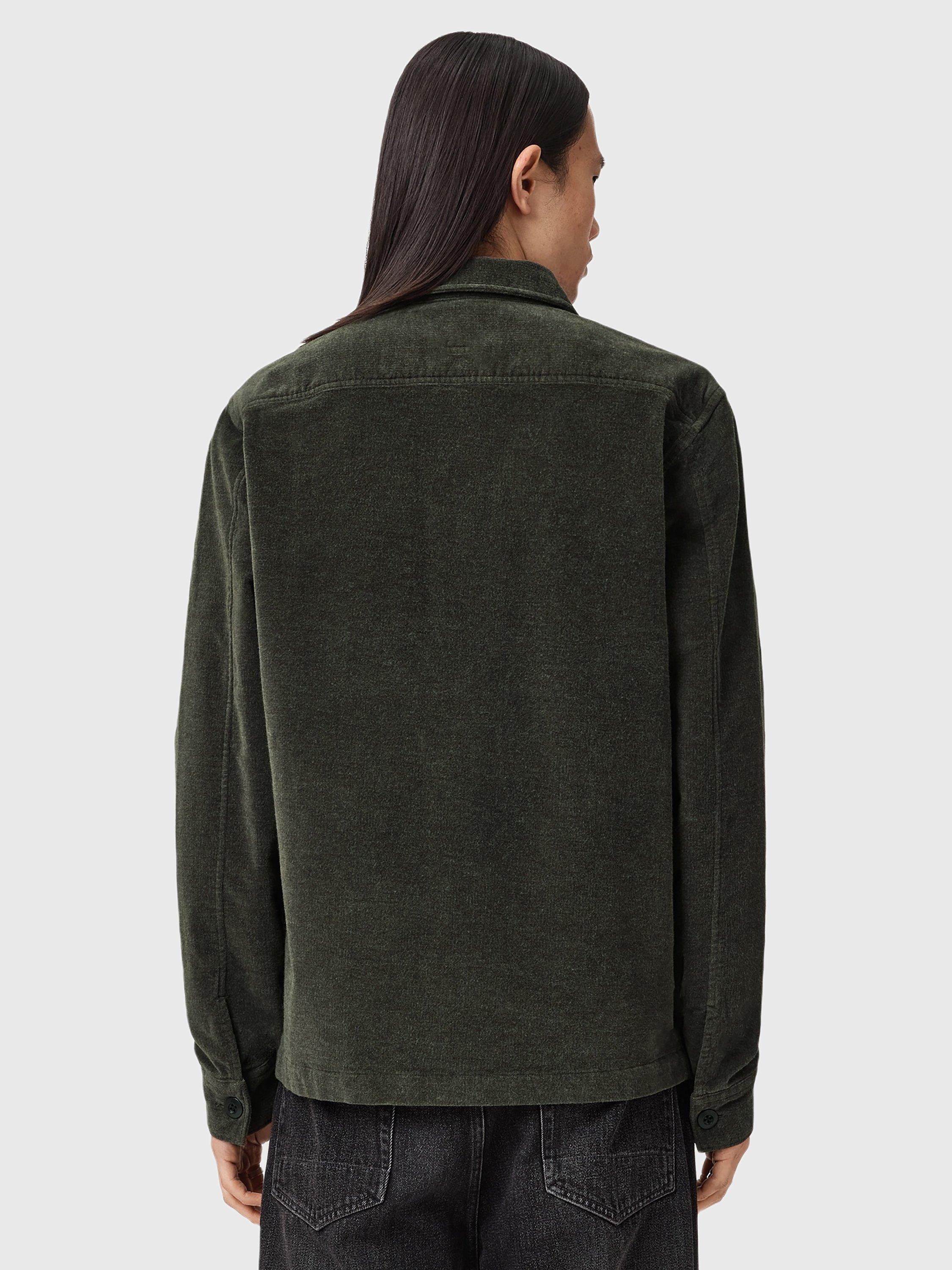 Product image 2 of 8, which shows AllSaints Hawker Cotton Blend Shirt, Gull Brown, XS