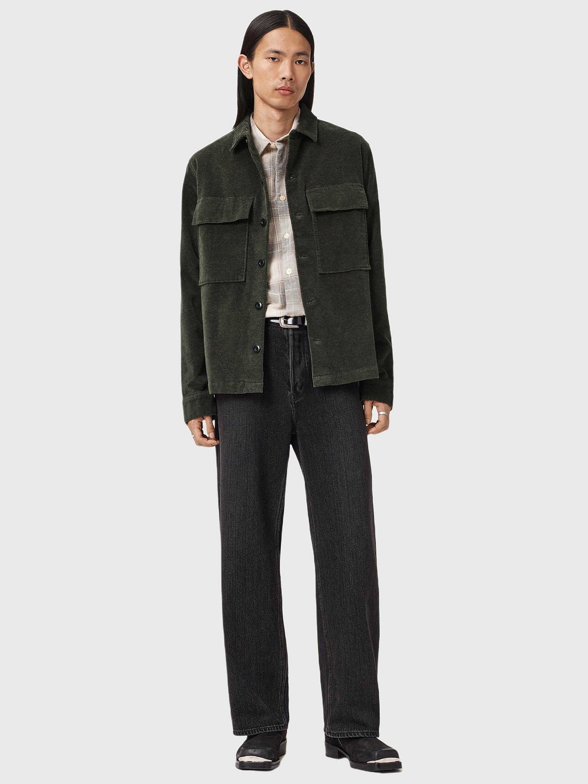 Product image 3 of 8, which shows AllSaints Hawker Cotton Blend Shirt, Gull Brown, XS