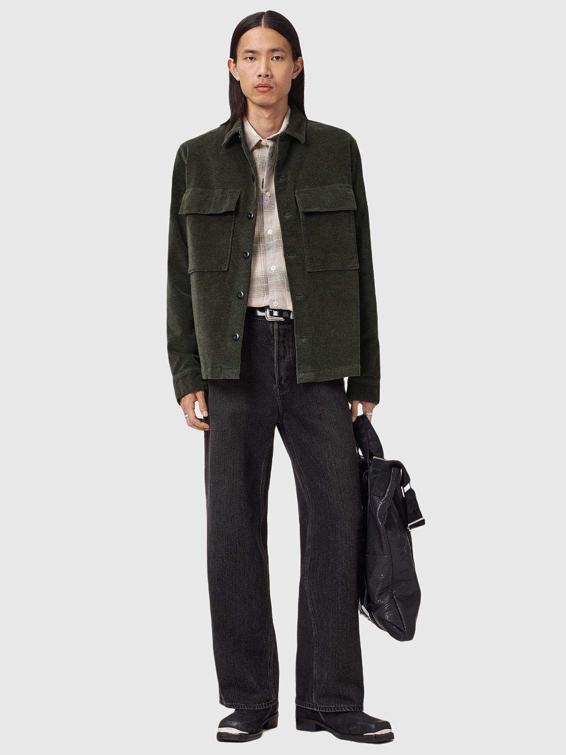 Product image 7 of 8, which shows AllSaints Hawker Cotton Blend Shirt, Gull Brown, XS