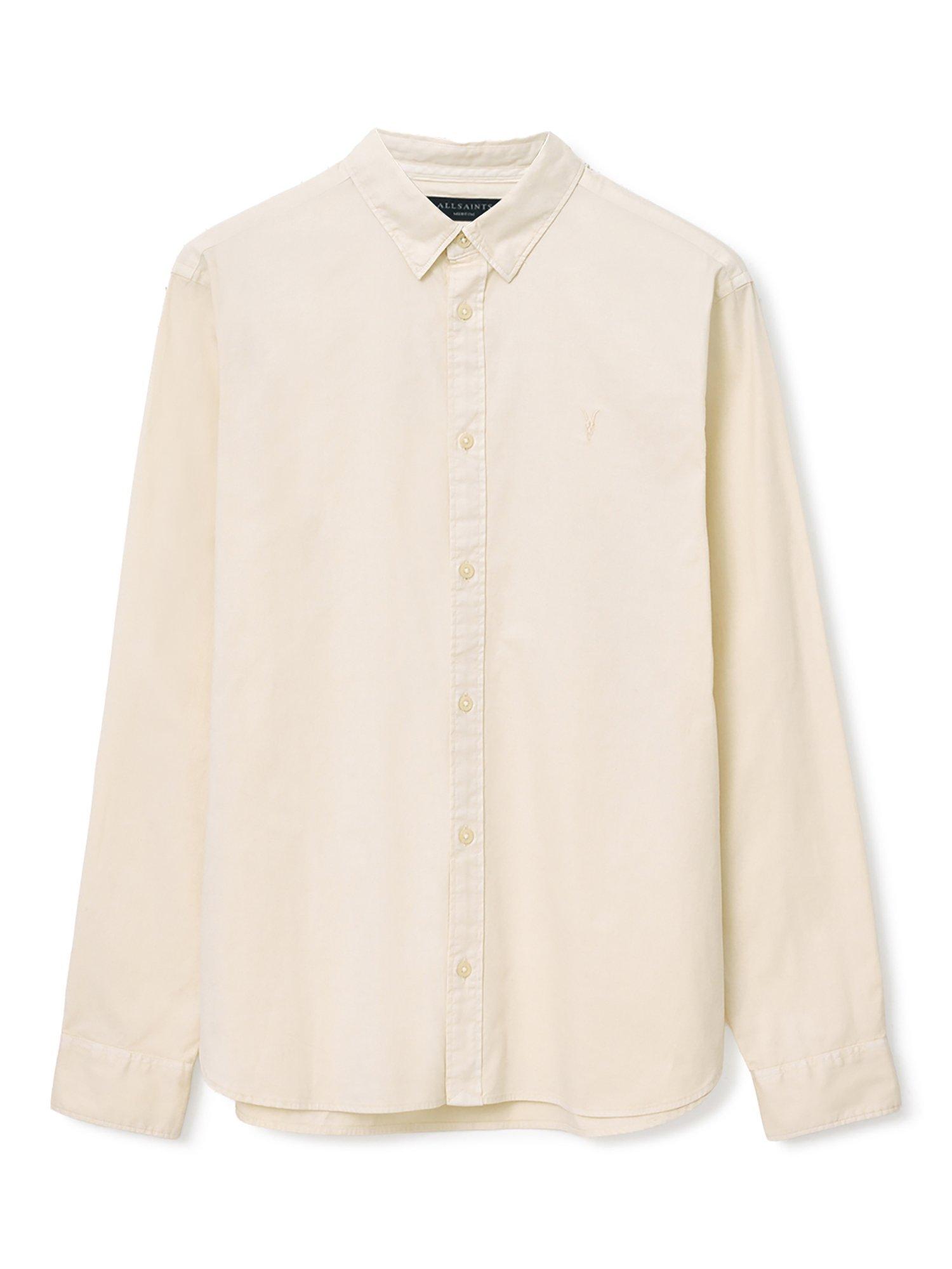 Product image 4 of 8, which shows AllSaints Hawthorne Long Sleeve Shirt, Soap White, XS