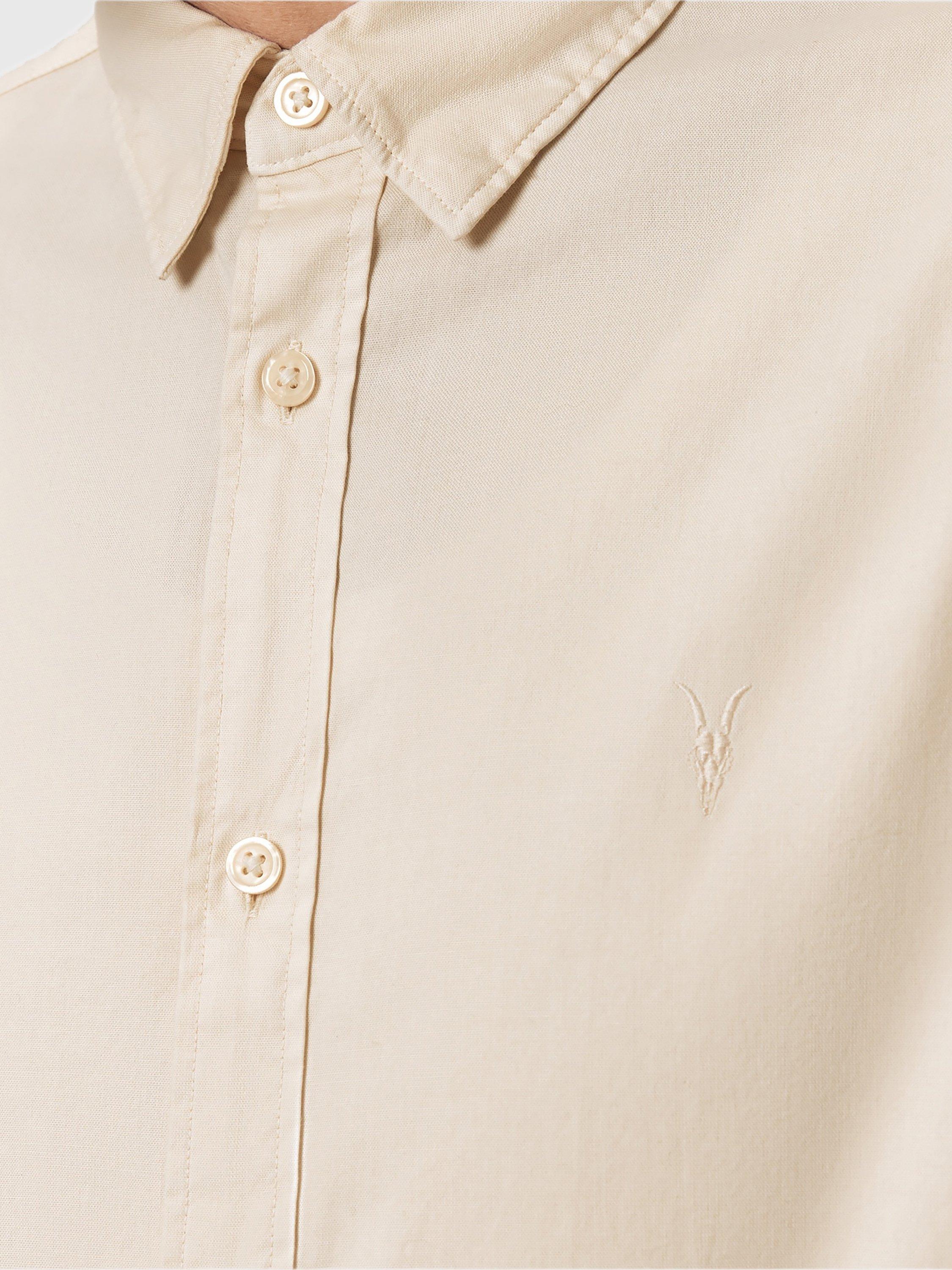 Product image 5 of 8, which shows AllSaints Hawthorne Long Sleeve Shirt, Soap White, XS