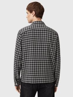 AllSaints Horton Check Cotton Shirt - view 2, Salem Black