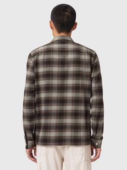 AllSaints Iniko Check Cotton Shirt - view 2, Mole Brown