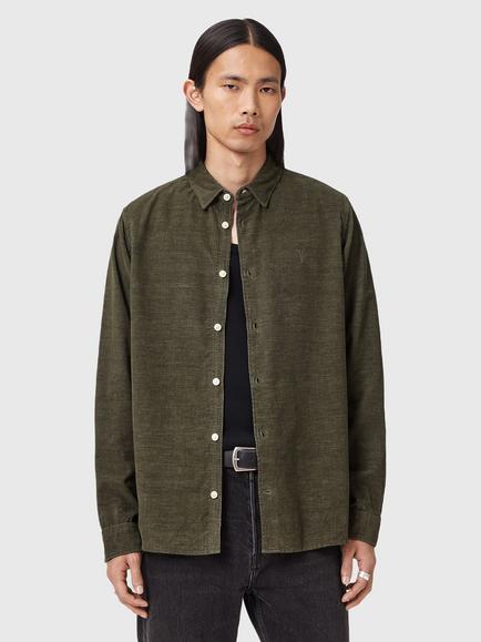 AllSaints Lorella Cotton Shirt, Log Brown