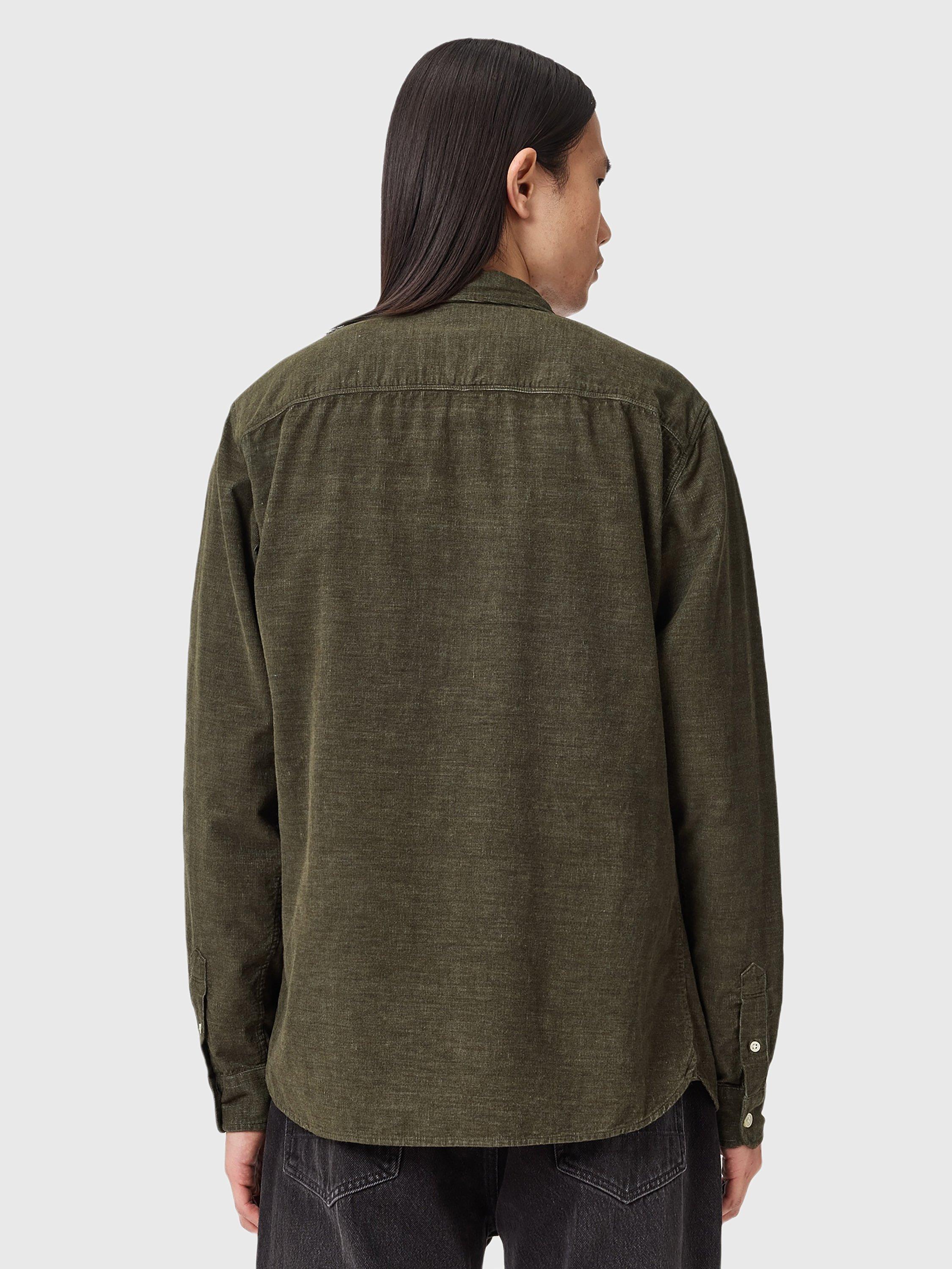 Product image 2 of 8, which shows AllSaints Lorella Cotton Shirt, Log Brown, L