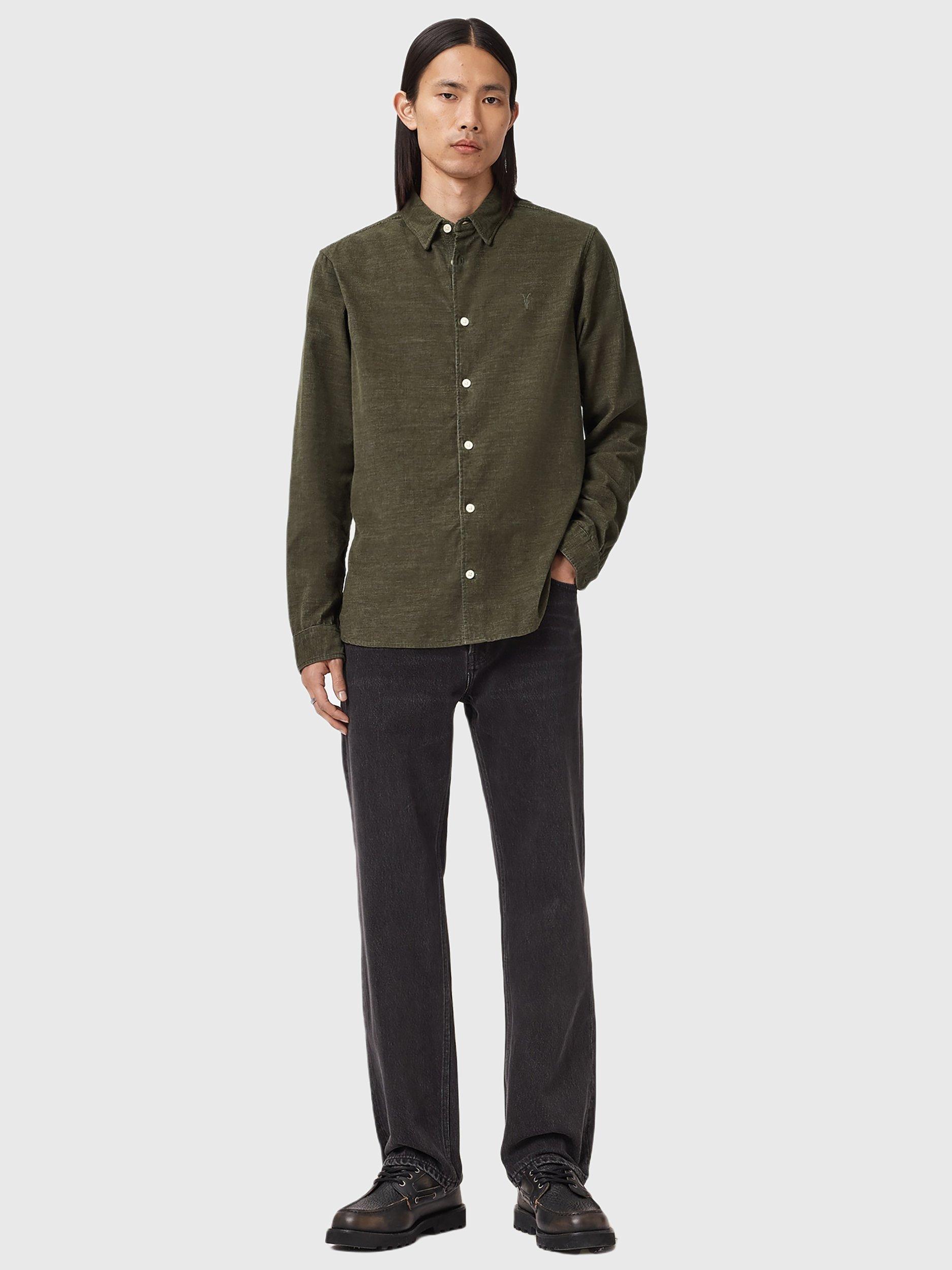 Product image 3 of 8, which shows AllSaints Lorella Cotton Shirt, Log Brown, L