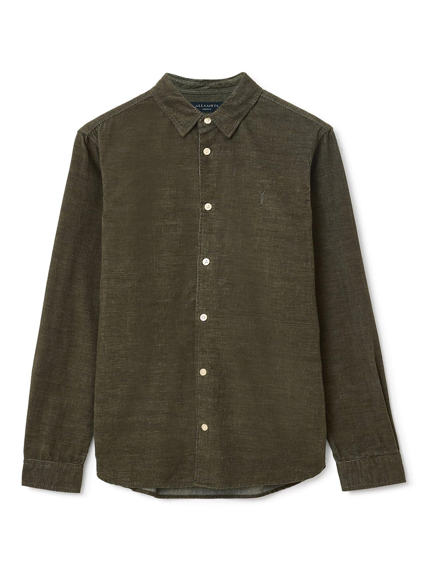 Product image 4 of 8, which shows AllSaints Lorella Cotton Shirt, Log Brown, L