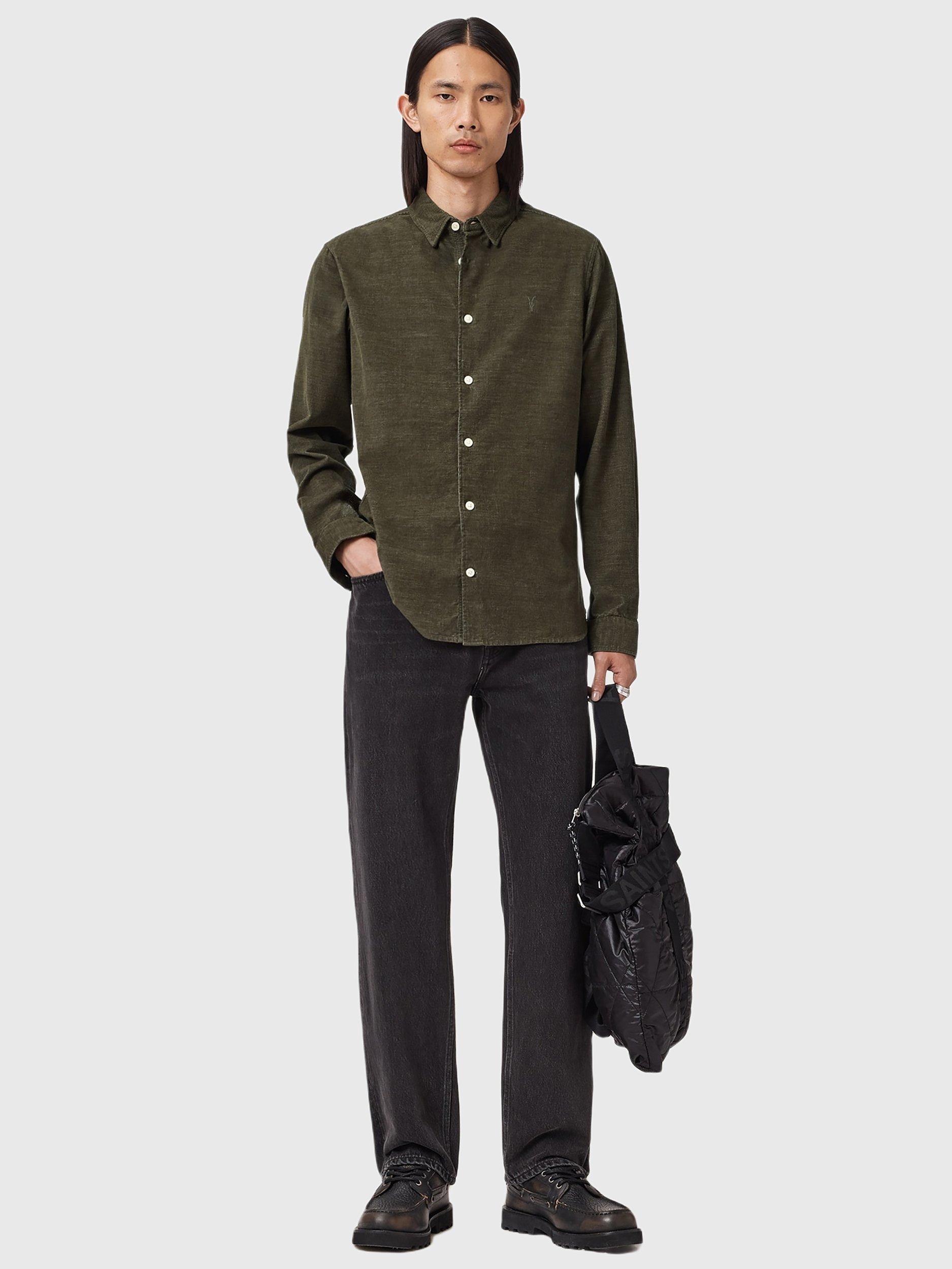 Product image 7 of 8, which shows AllSaints Lorella Cotton Shirt, Log Brown, L
