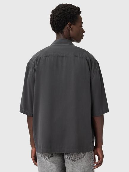 AllSaints Rialto Short Sleeve Shirt - view 2, Raven Grey