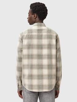 AllSaints Yuki Check Cotton Shirt - view 2, Sandshell Taupe