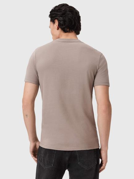 AllSaints Brace Organic Cotton Slim Fit Short Sleeve T-Shirt, Pack of 3, Grey/Ganache Brown - view 2, Grey/Ganache Brown
