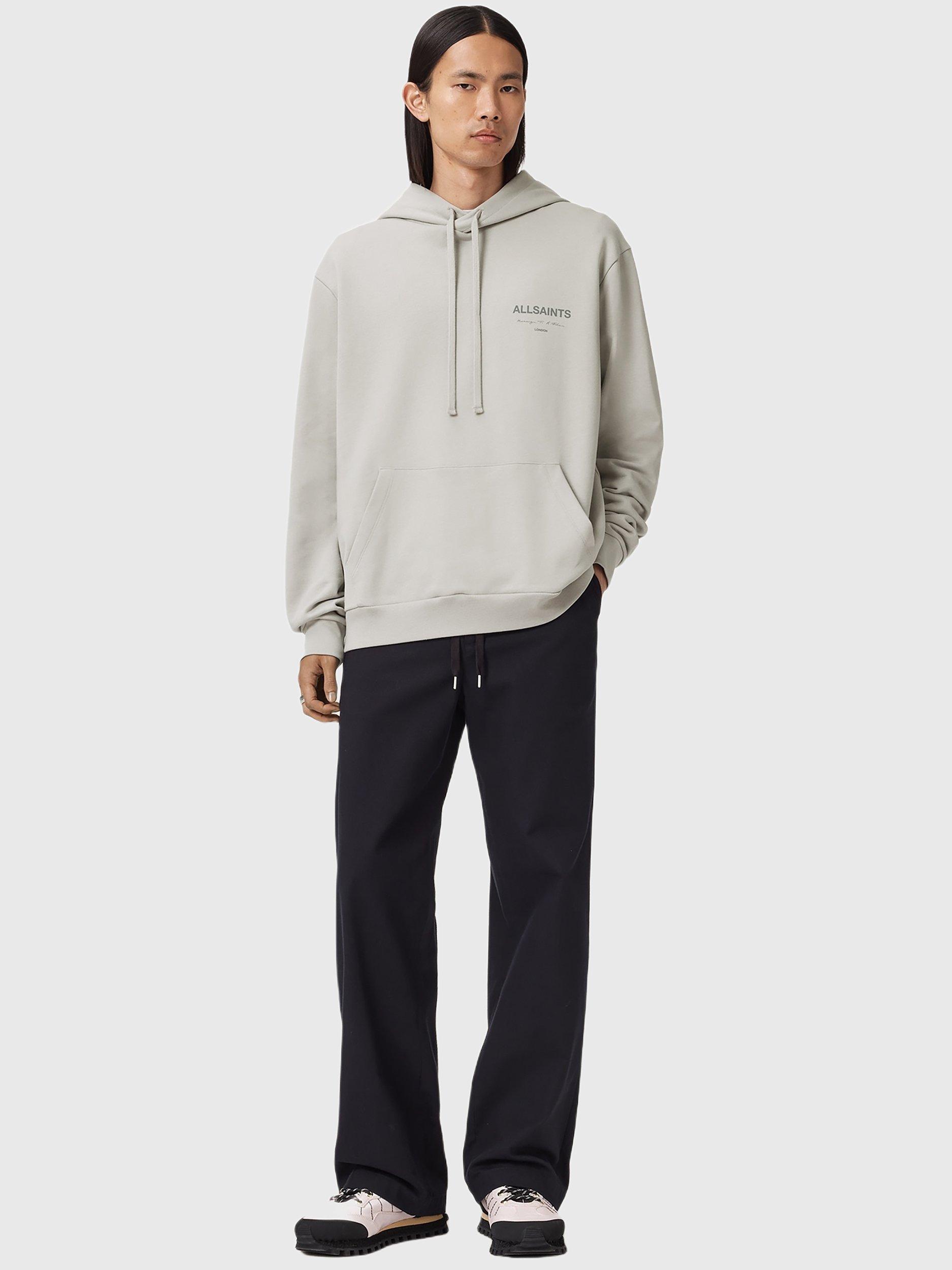 Product image 3 of 8, which shows AllSaints Future Logo Cotton Hoodie, Carbon Grey, L