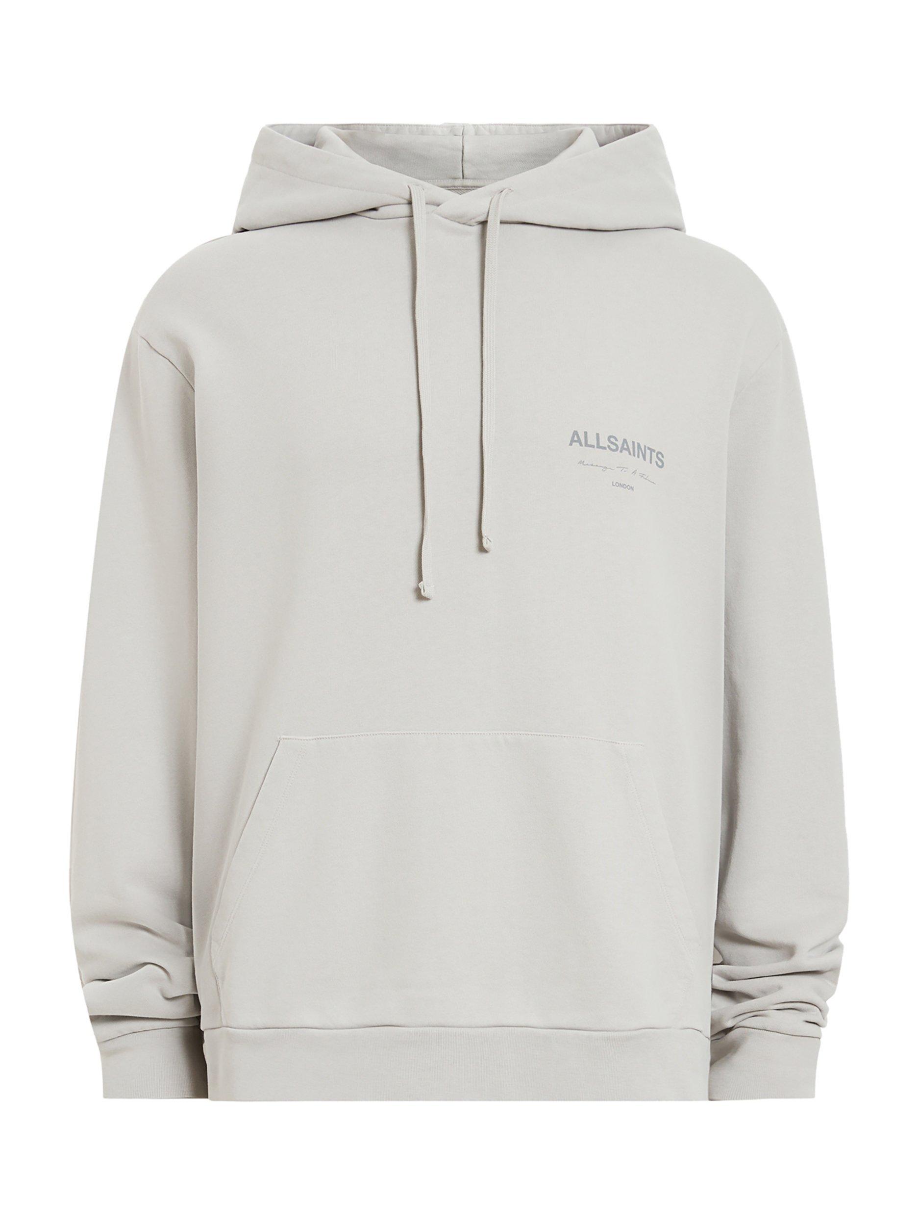 Product image 4 of 8, which shows AllSaints Future Logo Cotton Hoodie, Carbon Grey, L