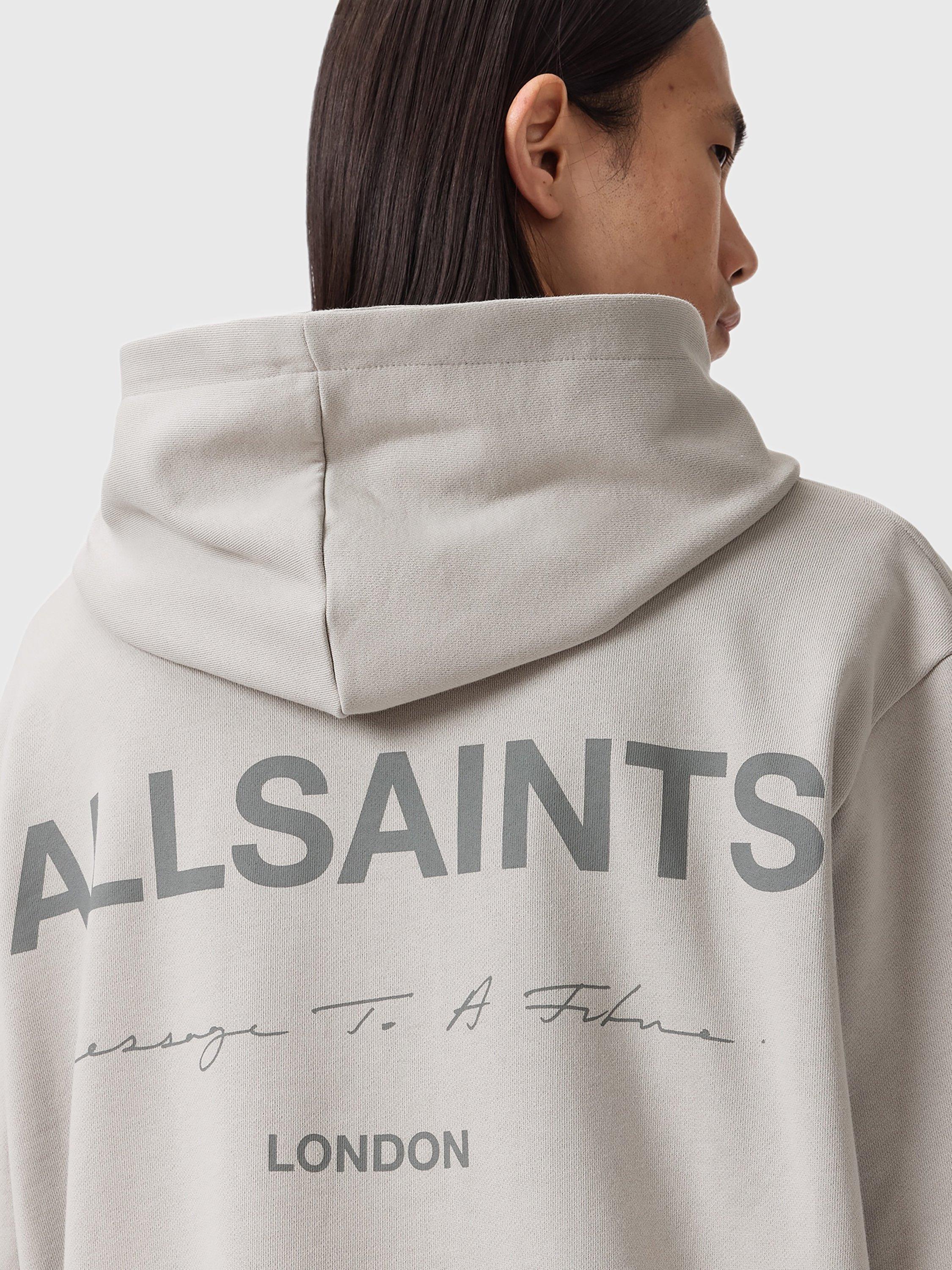 Product image 7 of 8, which shows AllSaints Future Logo Cotton Hoodie, Carbon Grey, L