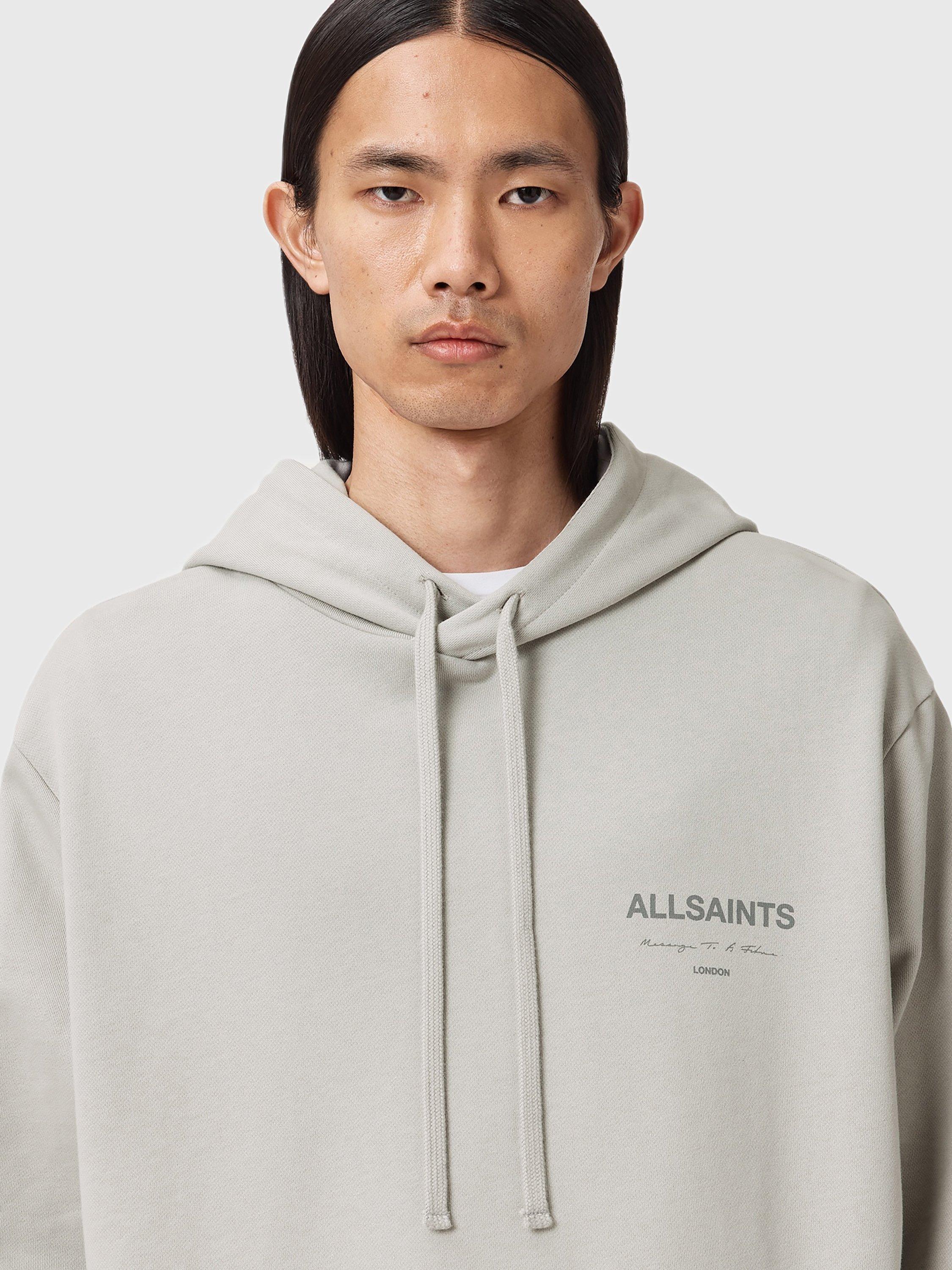 Product image 8 of 8, which shows AllSaints Future Logo Cotton Hoodie, Carbon Grey, L
