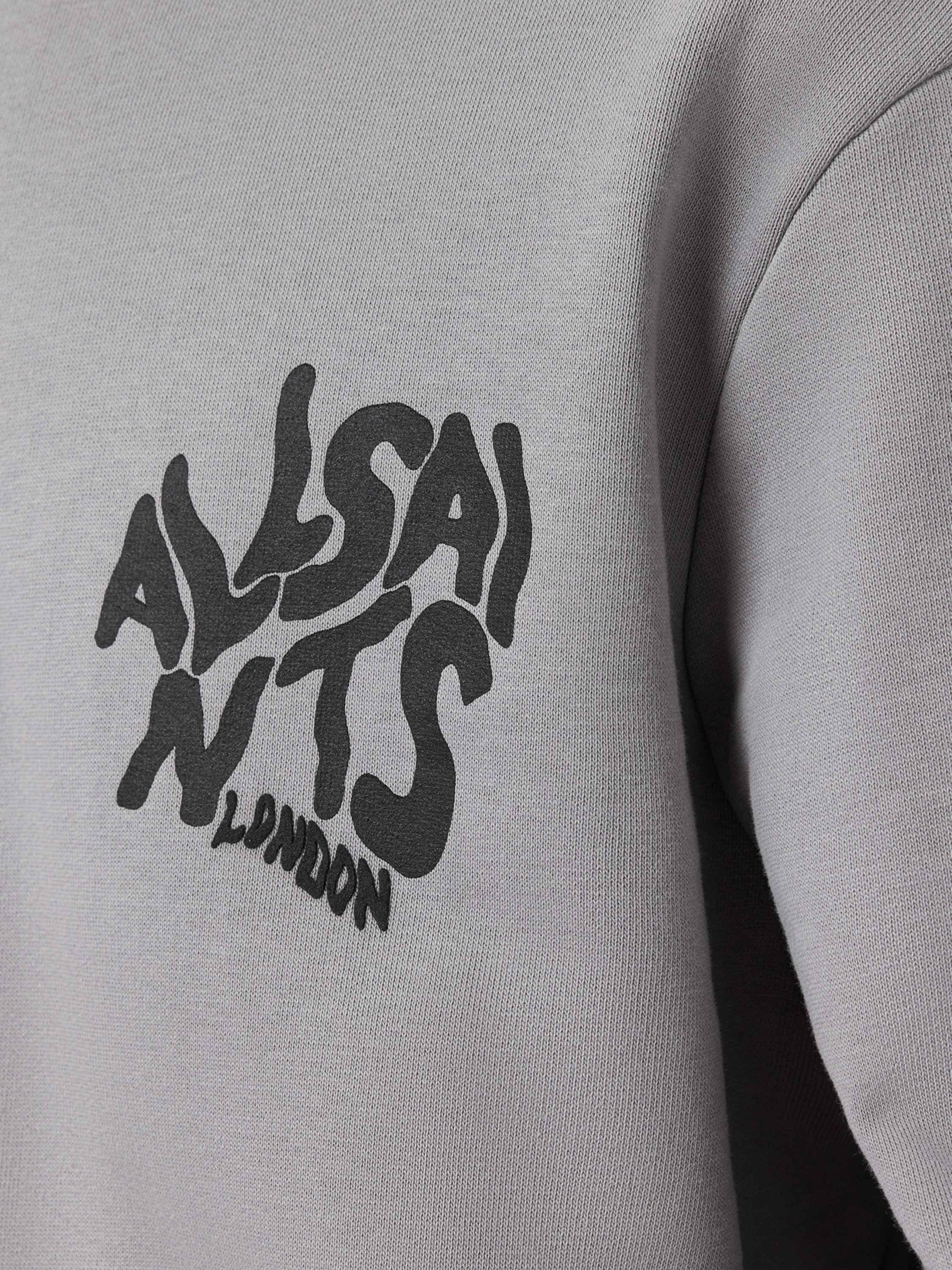 Product image 5 of 8, which shows AllSaints Orlando Cotton Sweatshirt, March Grey, M