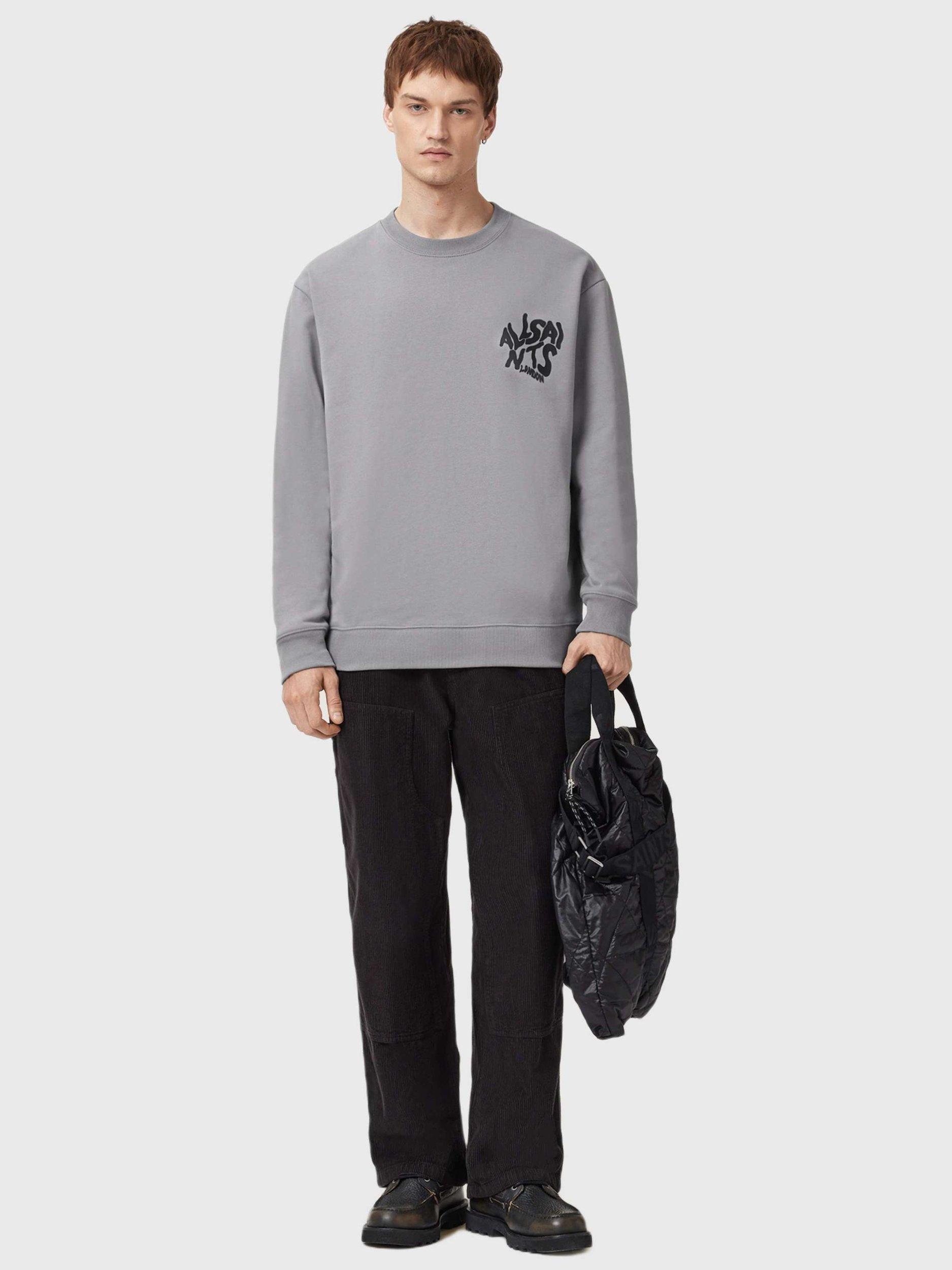 Product image 6 of 8, which shows AllSaints Orlando Cotton Sweatshirt, March Grey, M