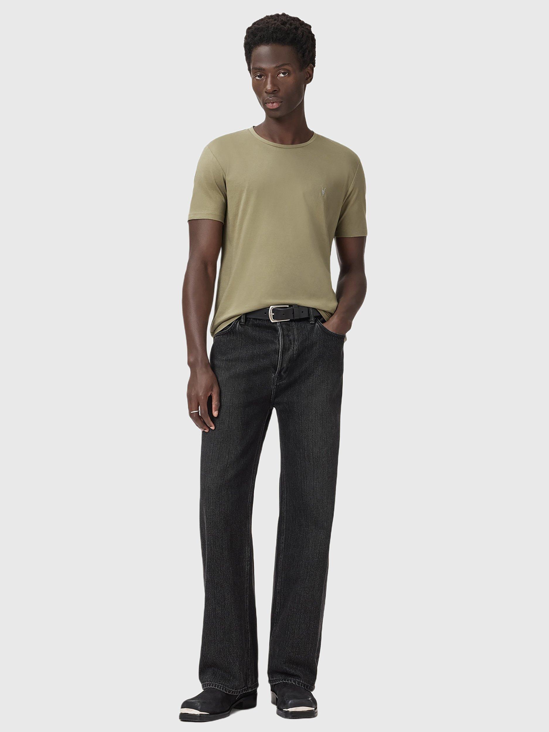 Product image 3 of 8, which shows AllSaints Tonic Cotton T-Shirt, Lichen Green, L