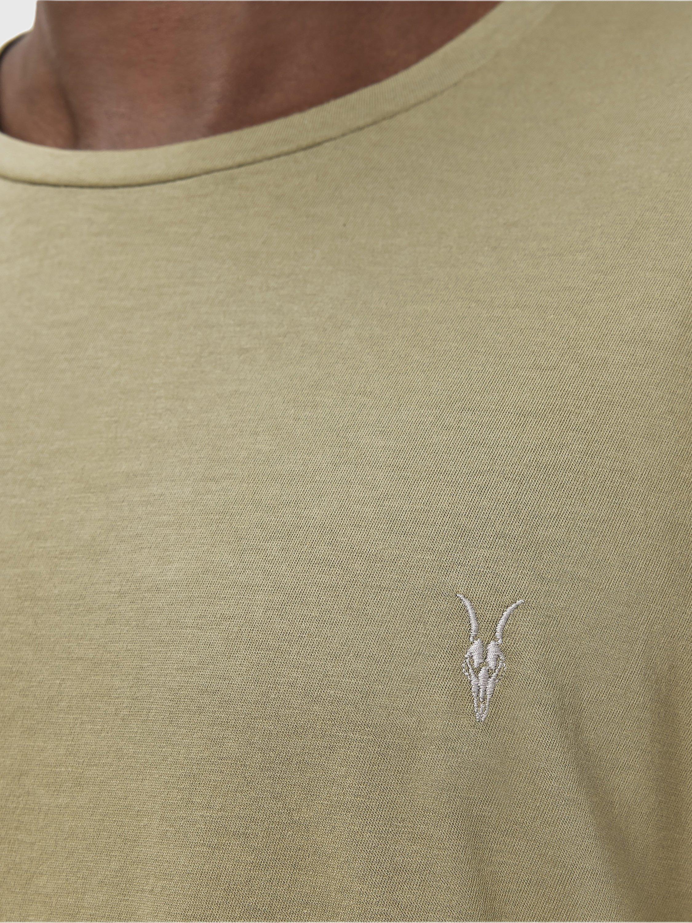 Product image 5 of 8, which shows AllSaints Tonic Cotton T-Shirt, Lichen Green, L