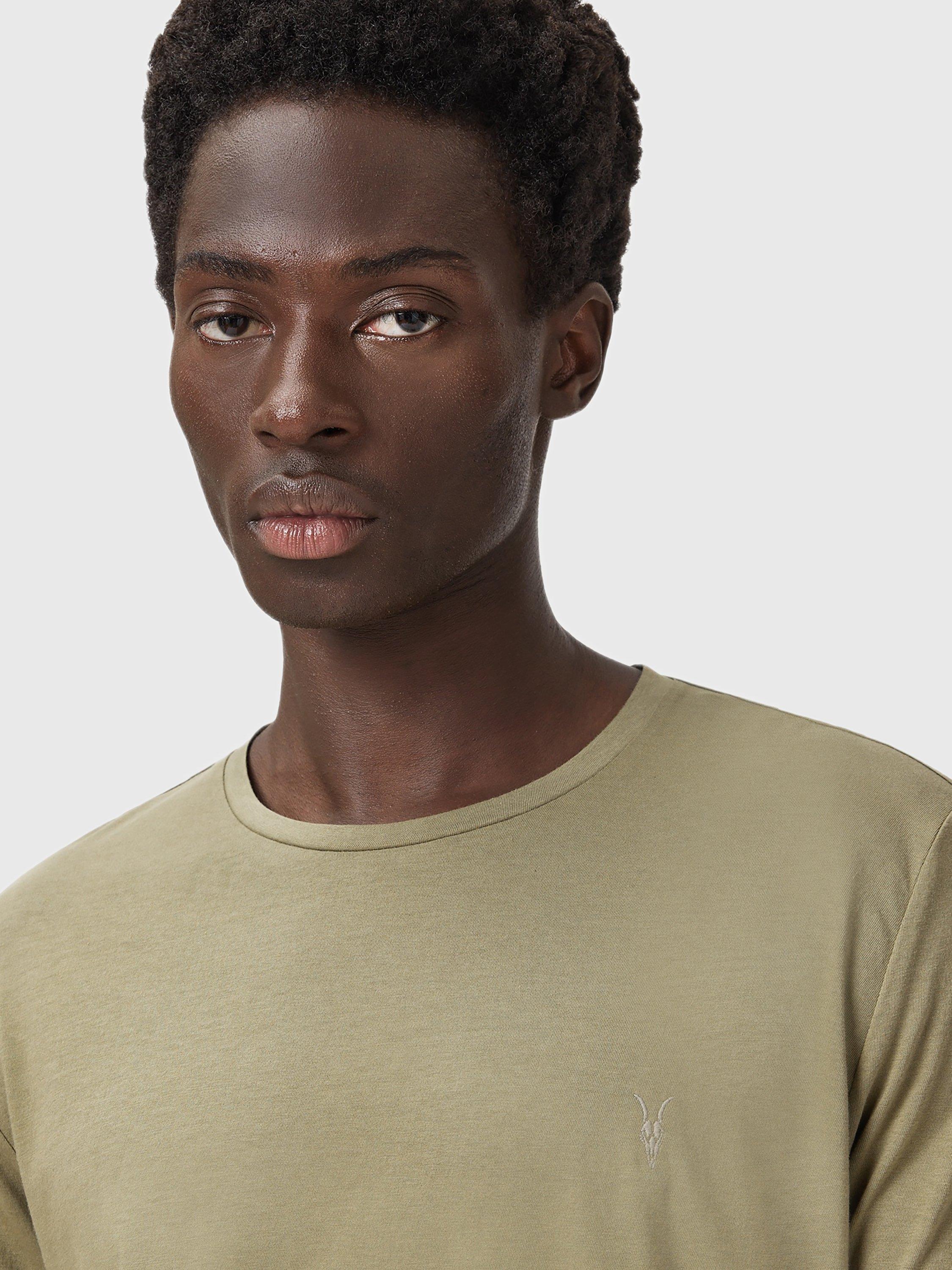 Product image 7 of 8, which shows AllSaints Tonic Cotton T-Shirt, Lichen Green, L