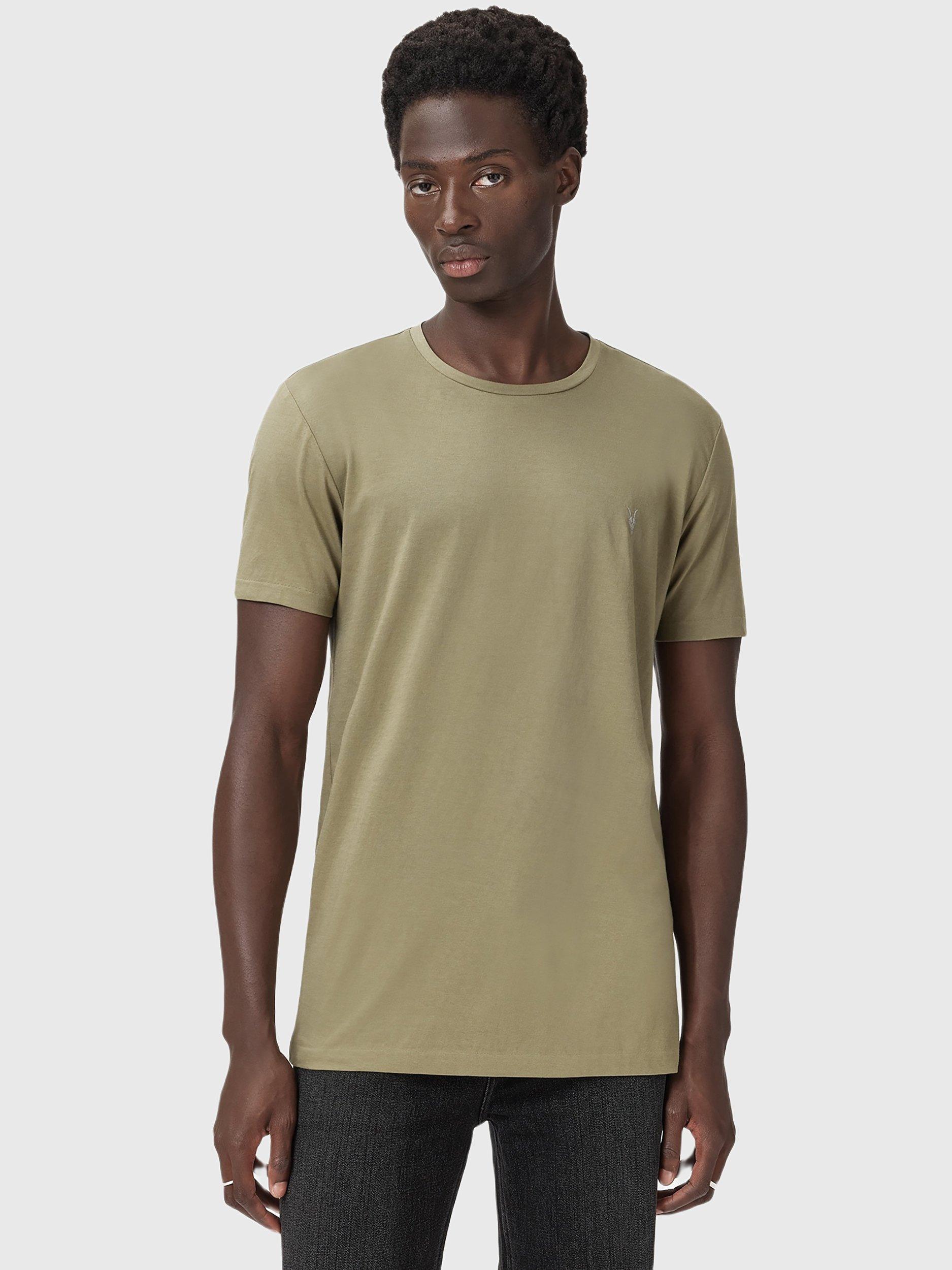 Product image 8 of 8, which shows AllSaints Tonic Cotton T-Shirt, Lichen Green, L