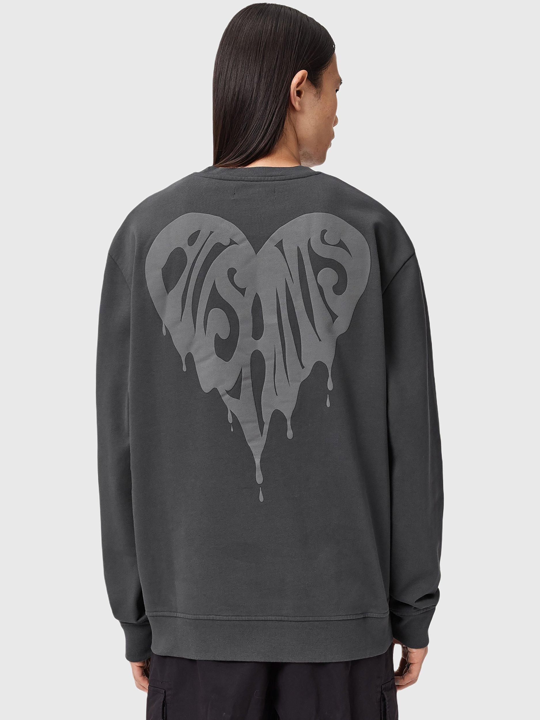Product image 2 of 10, which shows AllSaints Trip Cotton Sweatshirt, Washed Black, S