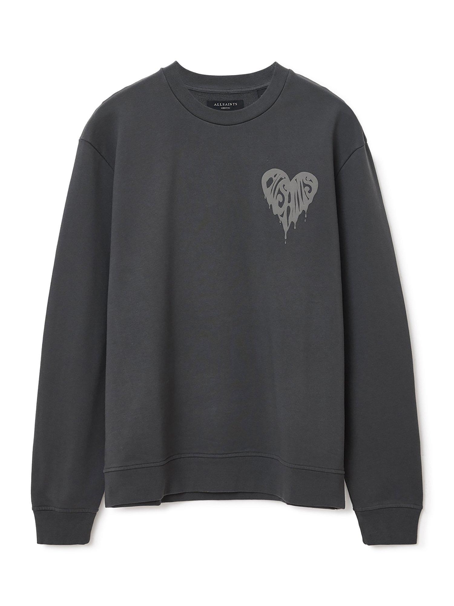 Product image 4 of 10, which shows AllSaints Trip Cotton Sweatshirt, Washed Black, S