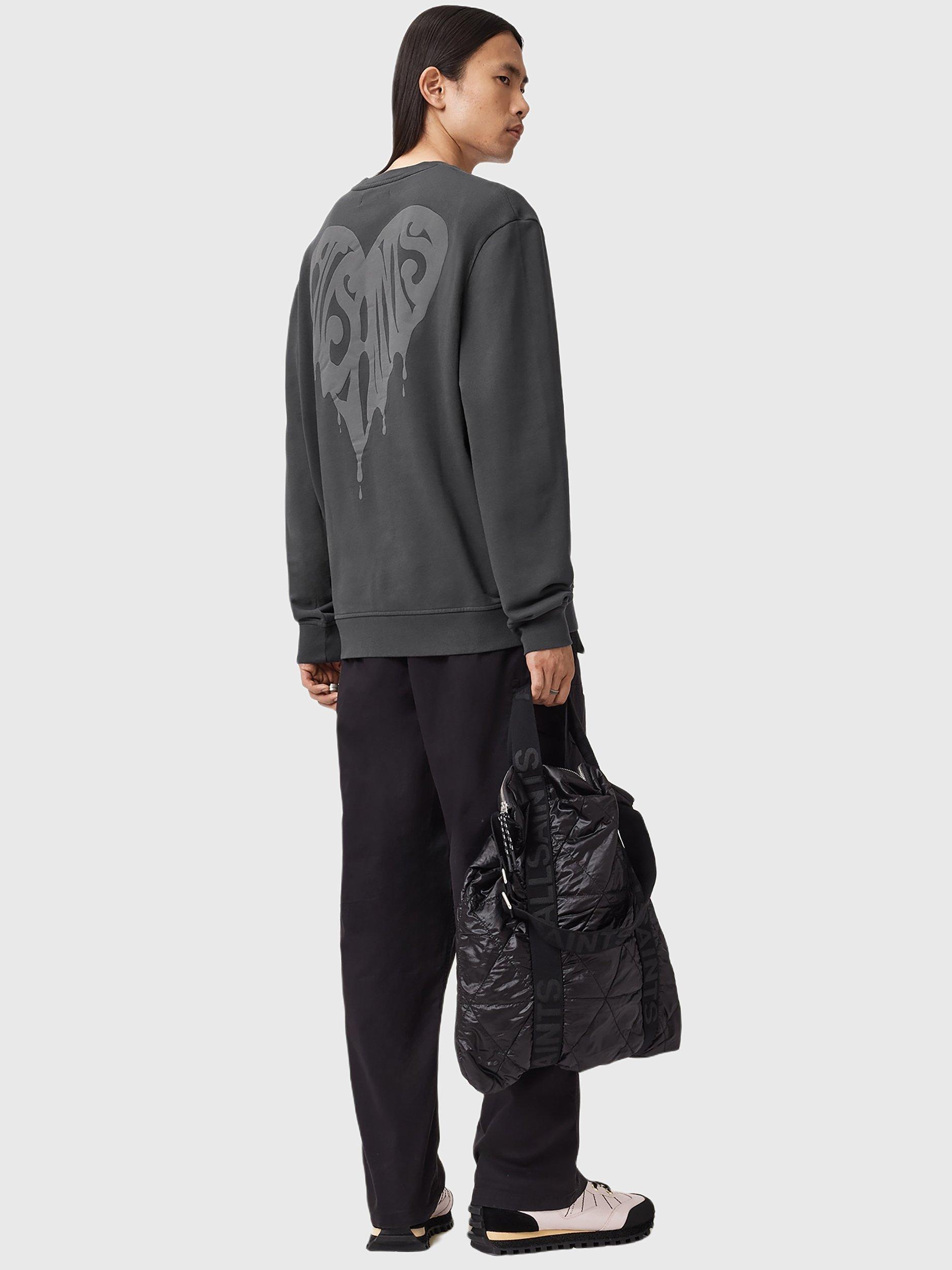 Product image 10 of 10, which shows AllSaints Trip Cotton Sweatshirt, Washed Black, S