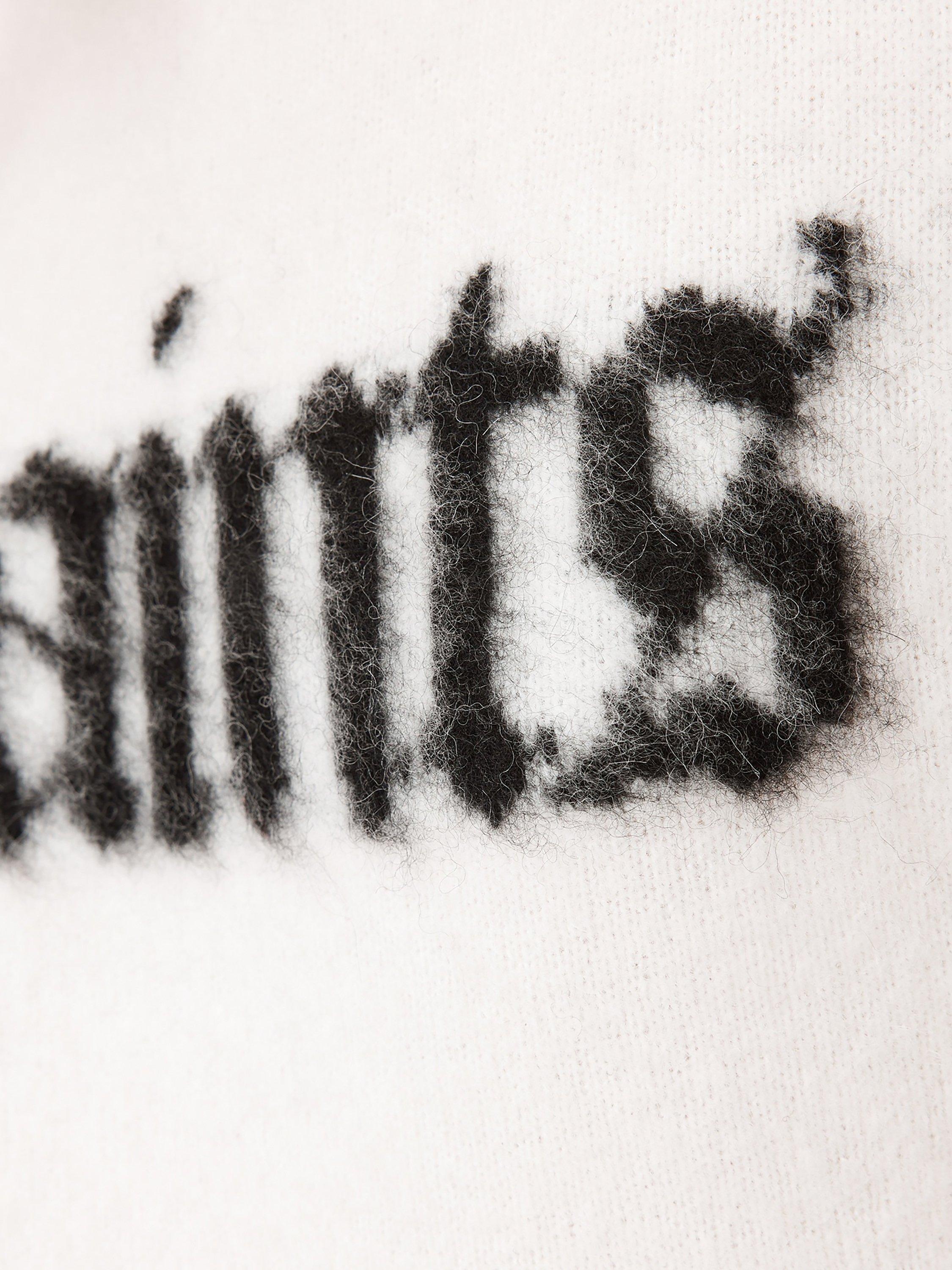 Product image 5 of 8, which shows AllSaints Wool Blend Crew Neck Long Sleeve Jumper, Chalk White/Black, L