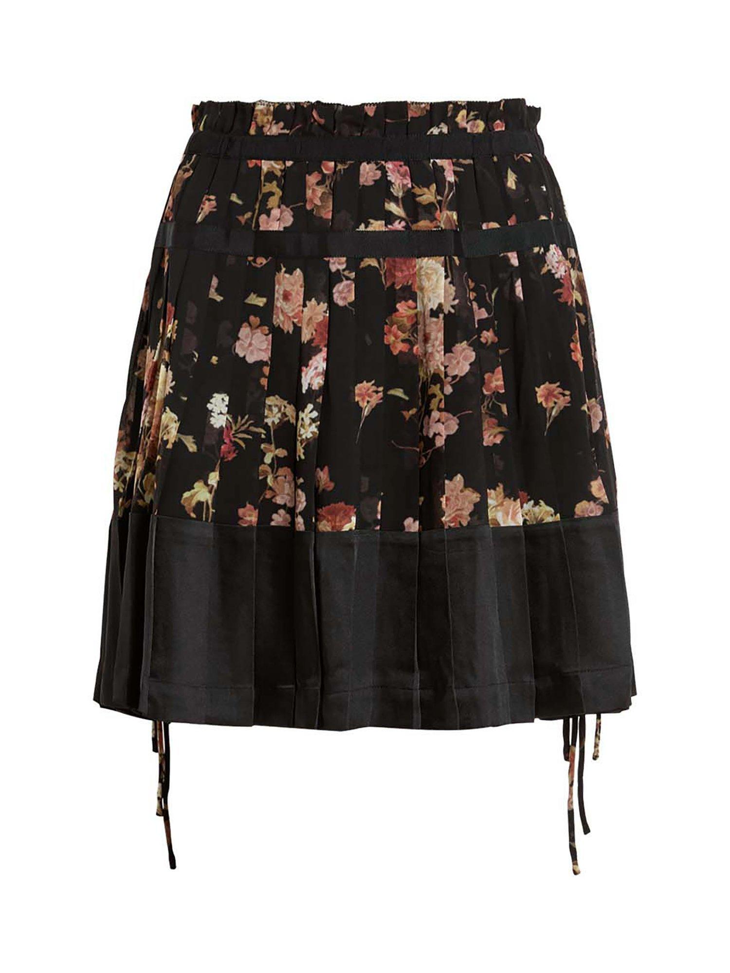 Product image 4 of 7, which shows AllSaints Elara Floral Mini Skirt, Armada Black, 6