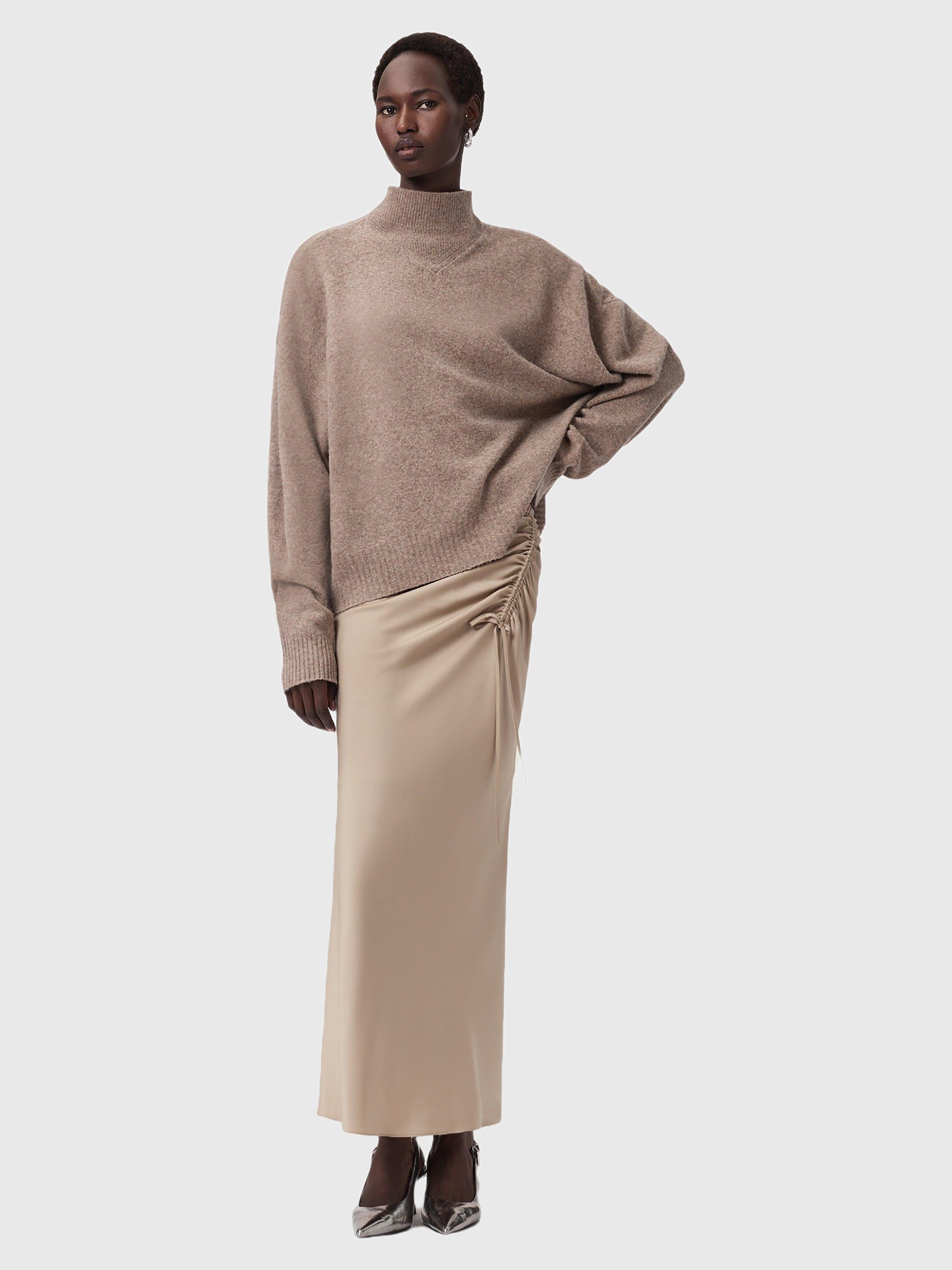 Product image 3 of 7, which shows AllSaints Alexia Maxi Skirt, Taupe Grey, 6