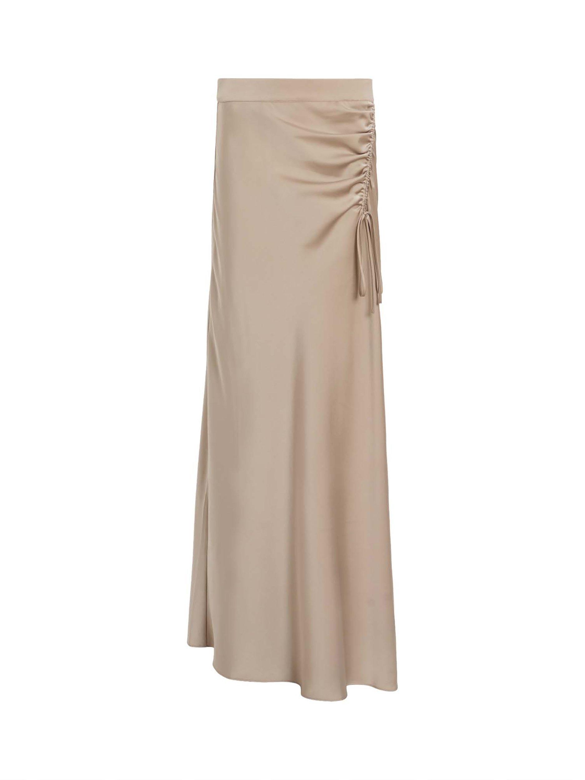 Product image 4 of 7, which shows AllSaints Alexia Maxi Skirt, Taupe Grey, 6
