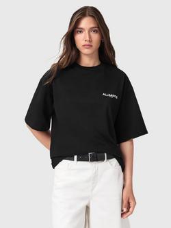 AllSaints Guardian Cotton Short Sleeve Crew Neck T-Shirt, Black