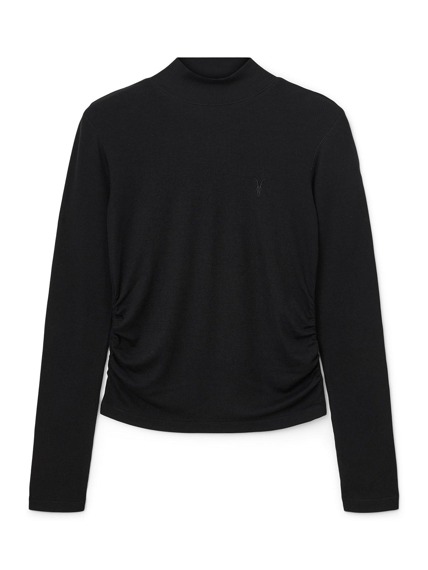 Product image 4 of 7, which shows AllSaints Rina Roll Neck Jumper, Black, L
