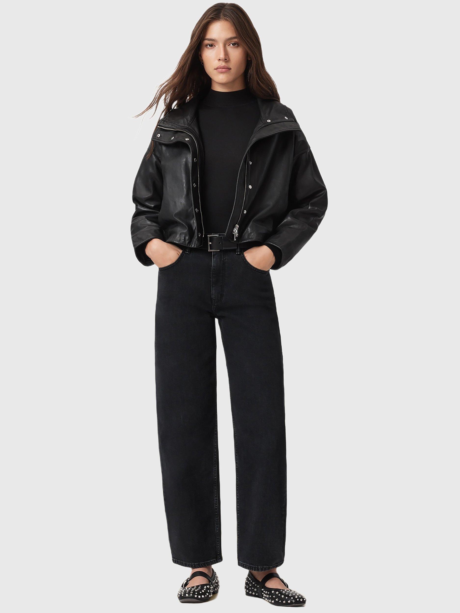 Product image 7 of 7, which shows AllSaints Rina Roll Neck Jumper, Black, L