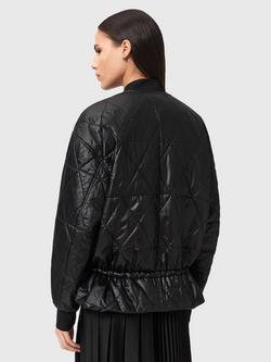 AllSaints Alli Padded Bomber Jacket - view 2, Black