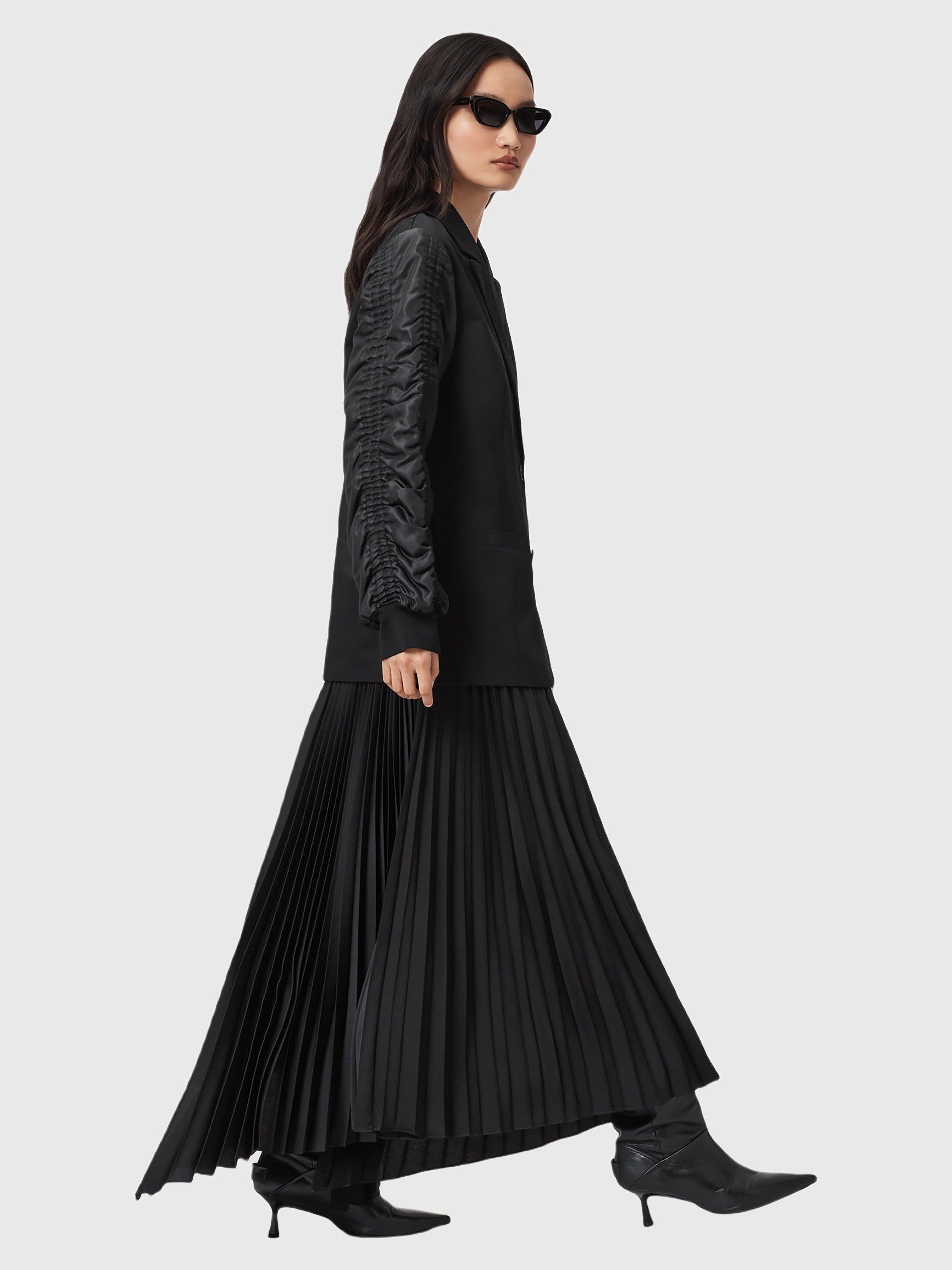 Product image 6 of 7, which shows AllSaints Lorna Double Breasted Jacket, Black, 10