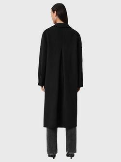 AllSaints Sellma Wool Rich Coat, Black - view 2, Black
