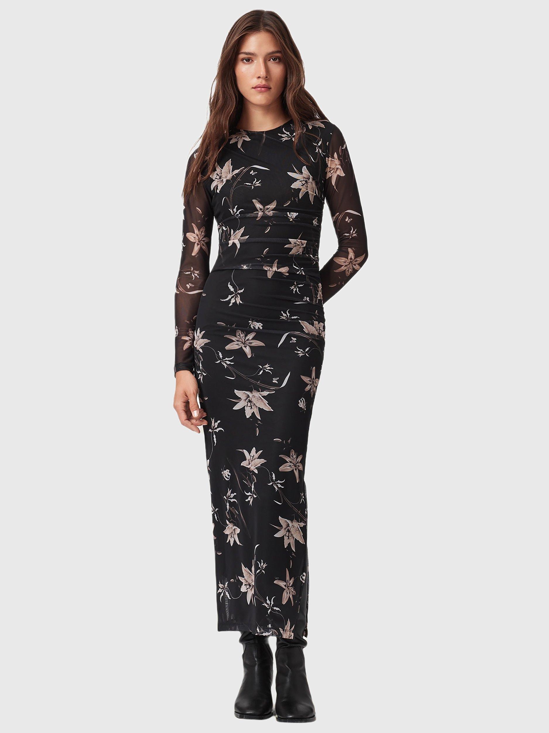 AllSaints Caia Floral Print Maxi Dress