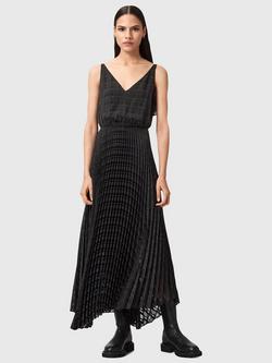 AllSaints Sinead V Neck Sleeveless Maxi Dress, Black - view 2, Black