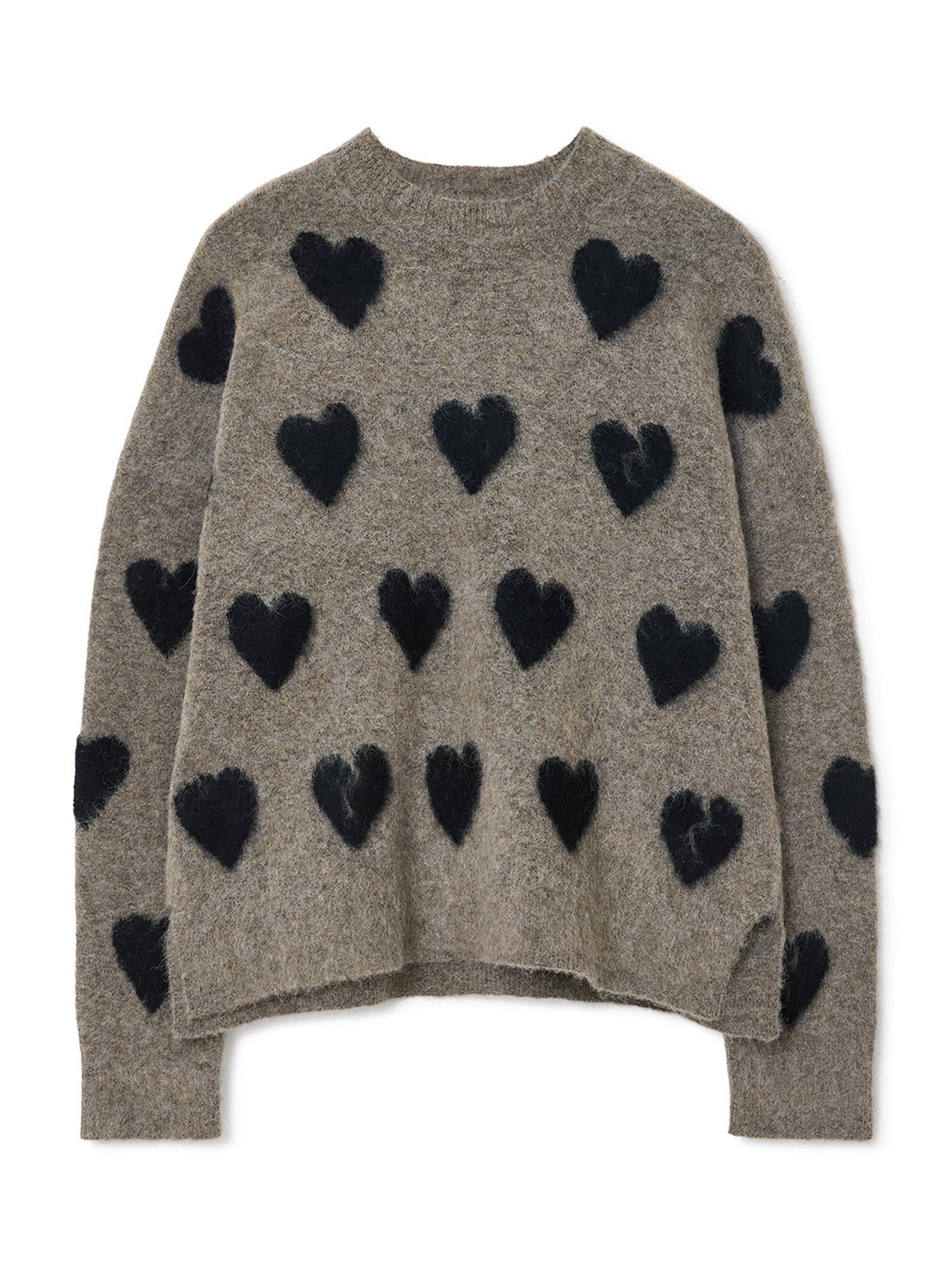 Product image 4 of 7, which shows AllSaints Amora Wool Blend Crew Neck Jumper, Walnut Brown/Black, L