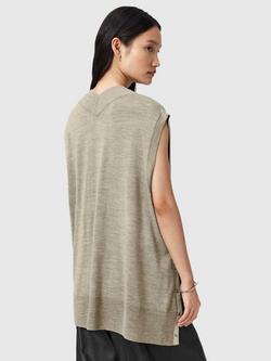 AllSaints Bern Stud Detail Tank Top, Natural/Multi - view 2, Natural/Multi