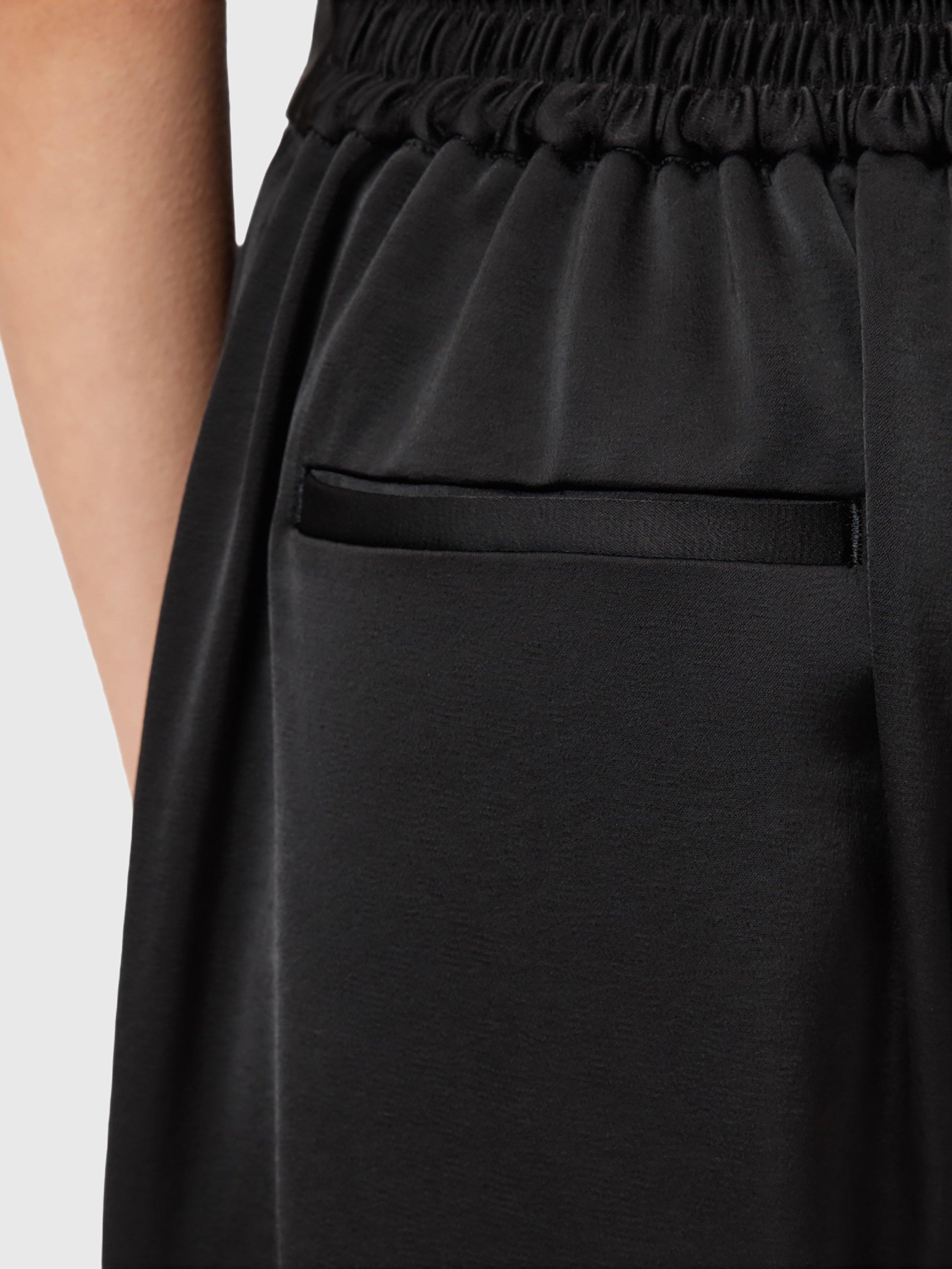 Product image 7 of 8, which shows AllSaints Theah Contrast Stitch Trousers, Black, 10