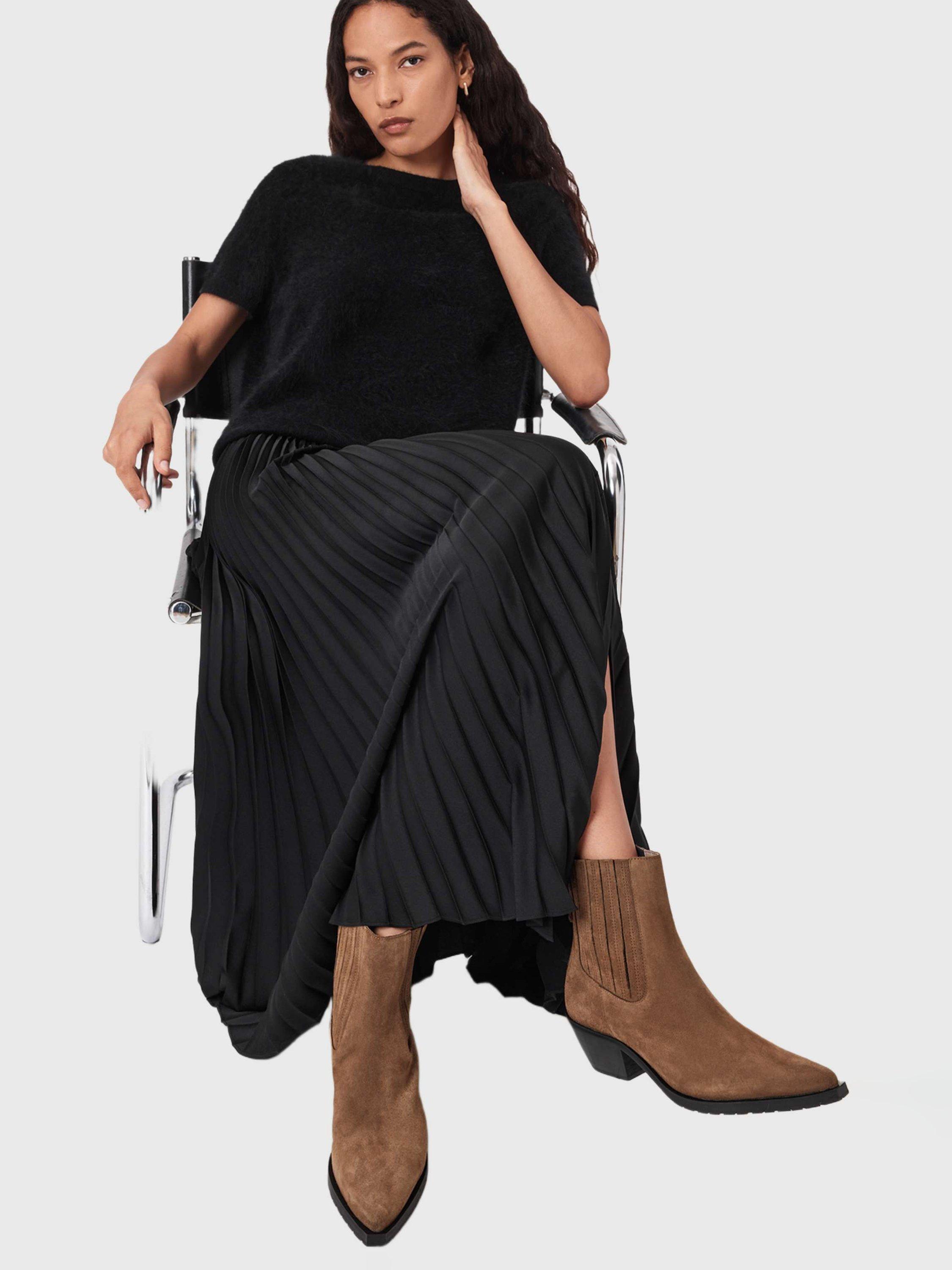 Product image 2 of 6, which shows AllSaints Marcie Suede Chelsea Boots, Brown Mid, EU38